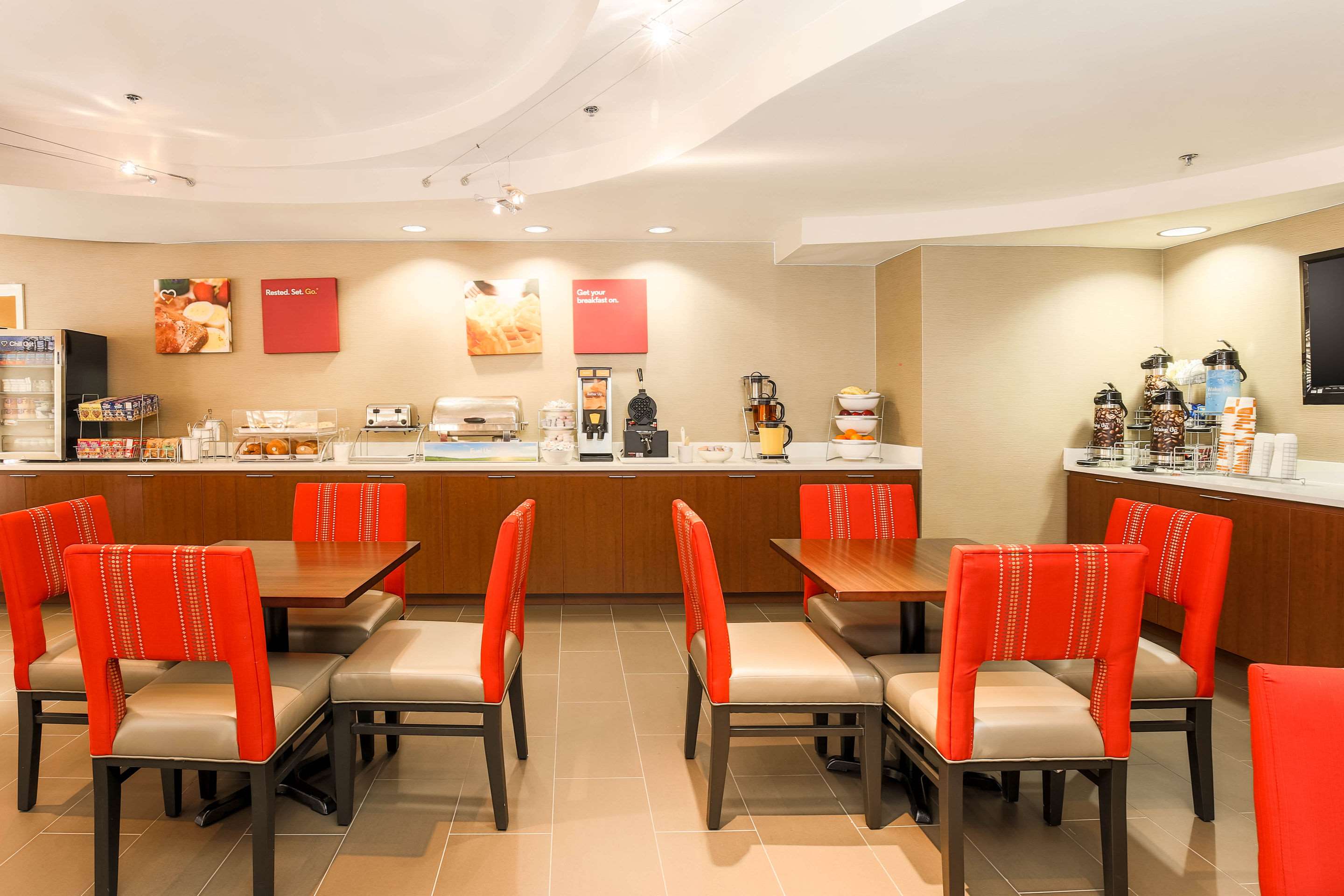 Spacious breakfast area