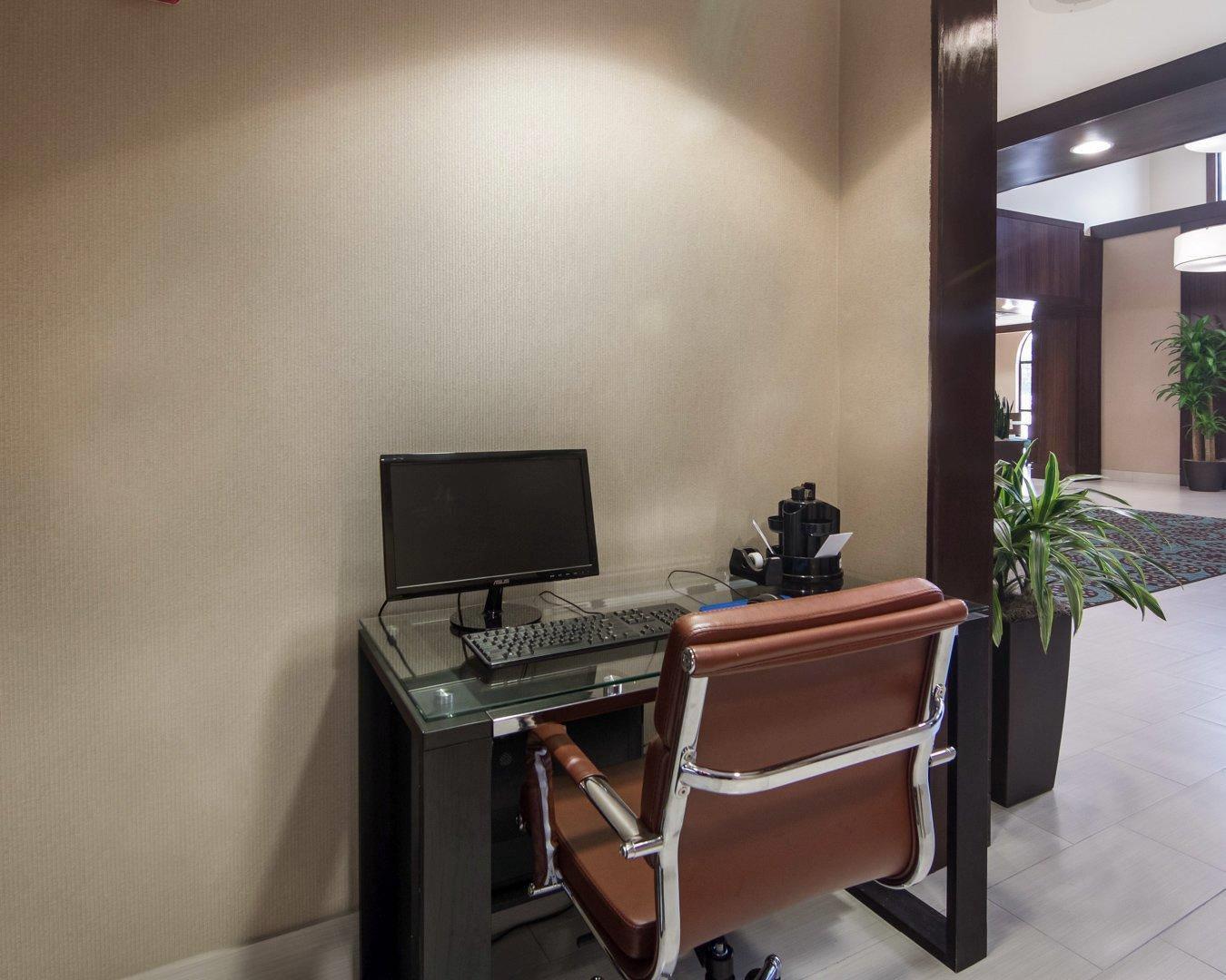 Business center with free wireless Internet access | Comfort Suites Houston West at Clay Road