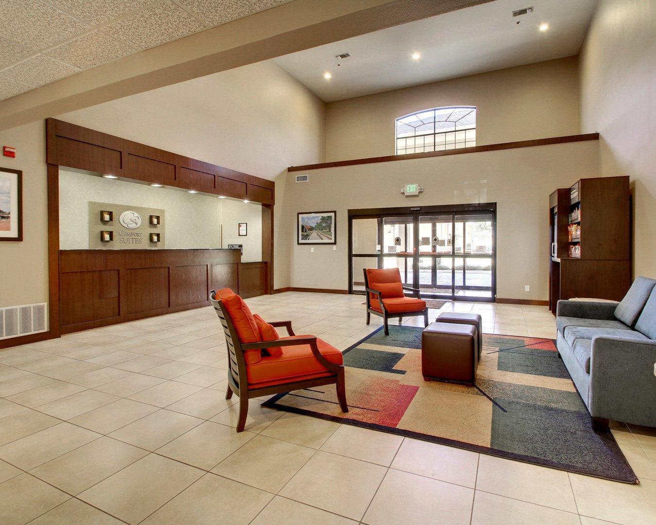 Spacious lobby with sitting area | Comfort Suites Tyler South