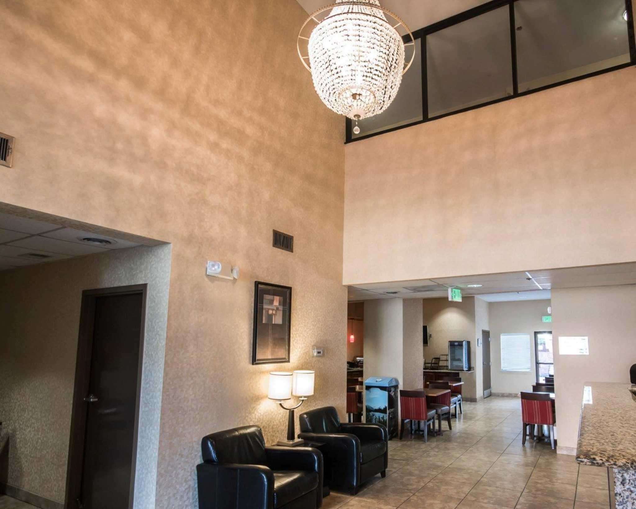 Spacious lobby with sitting area