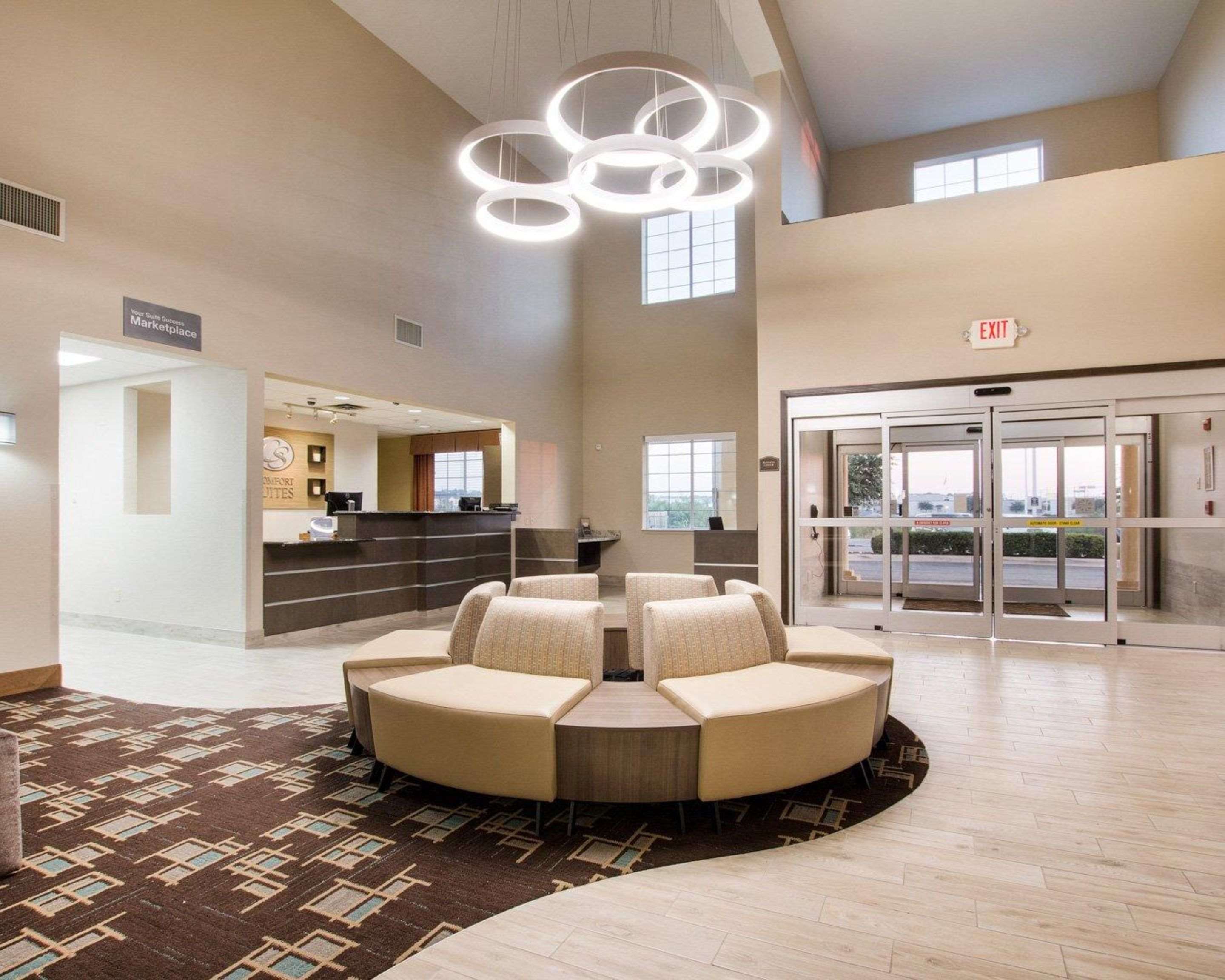 Spacious lobby with sitting area | Comfort Suites San Angelo near University