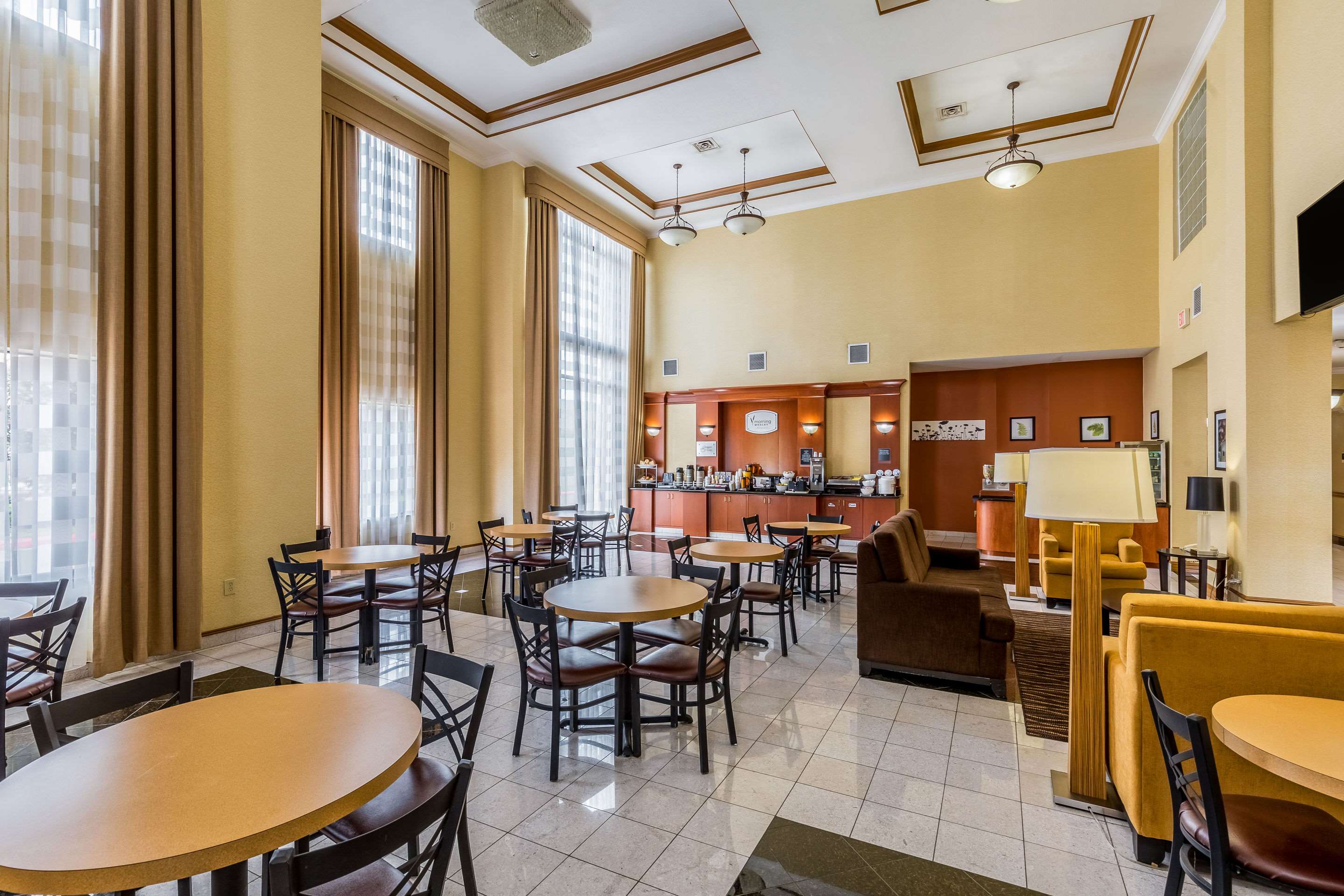 Spacious breakfast area