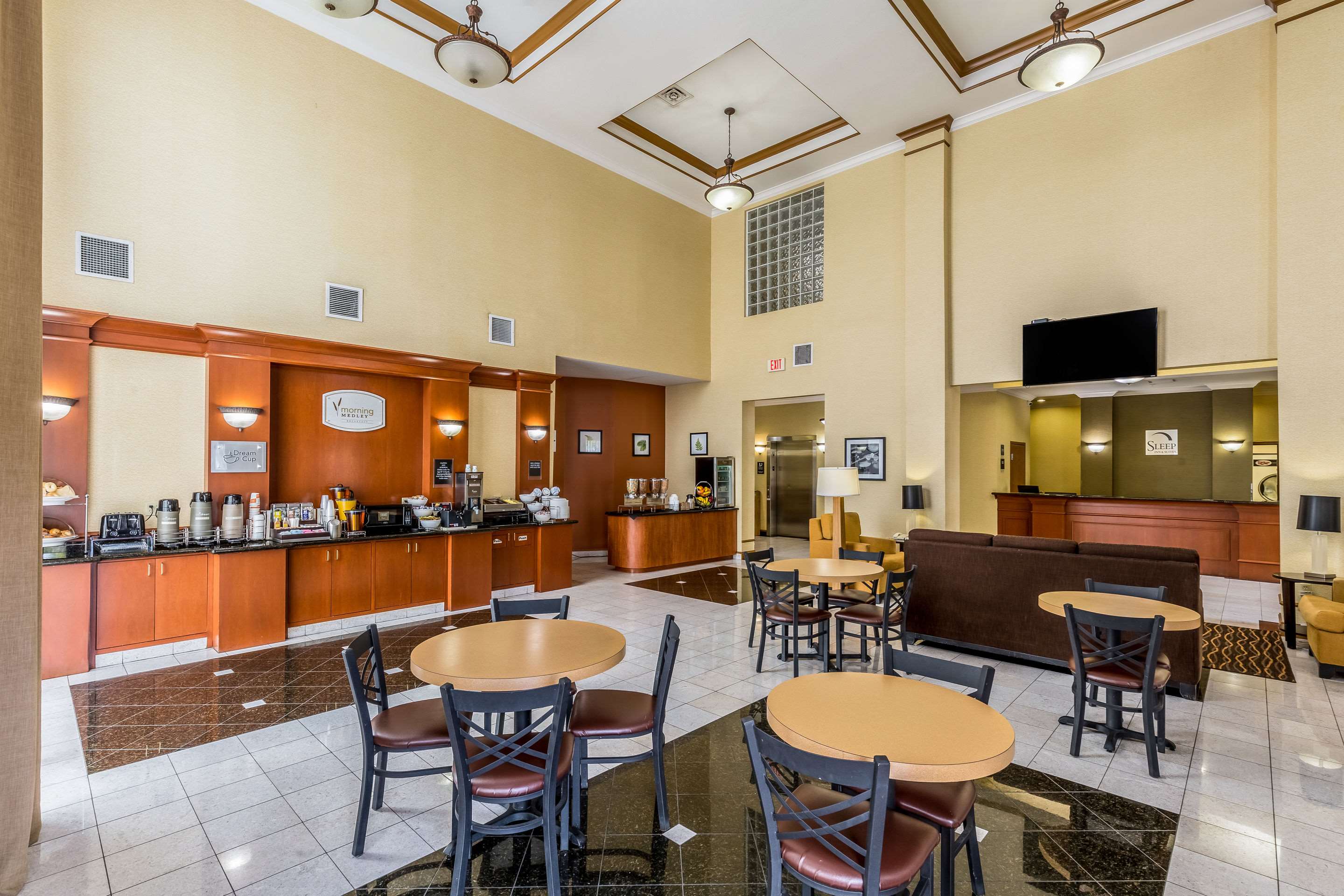 Spacious breakfast area