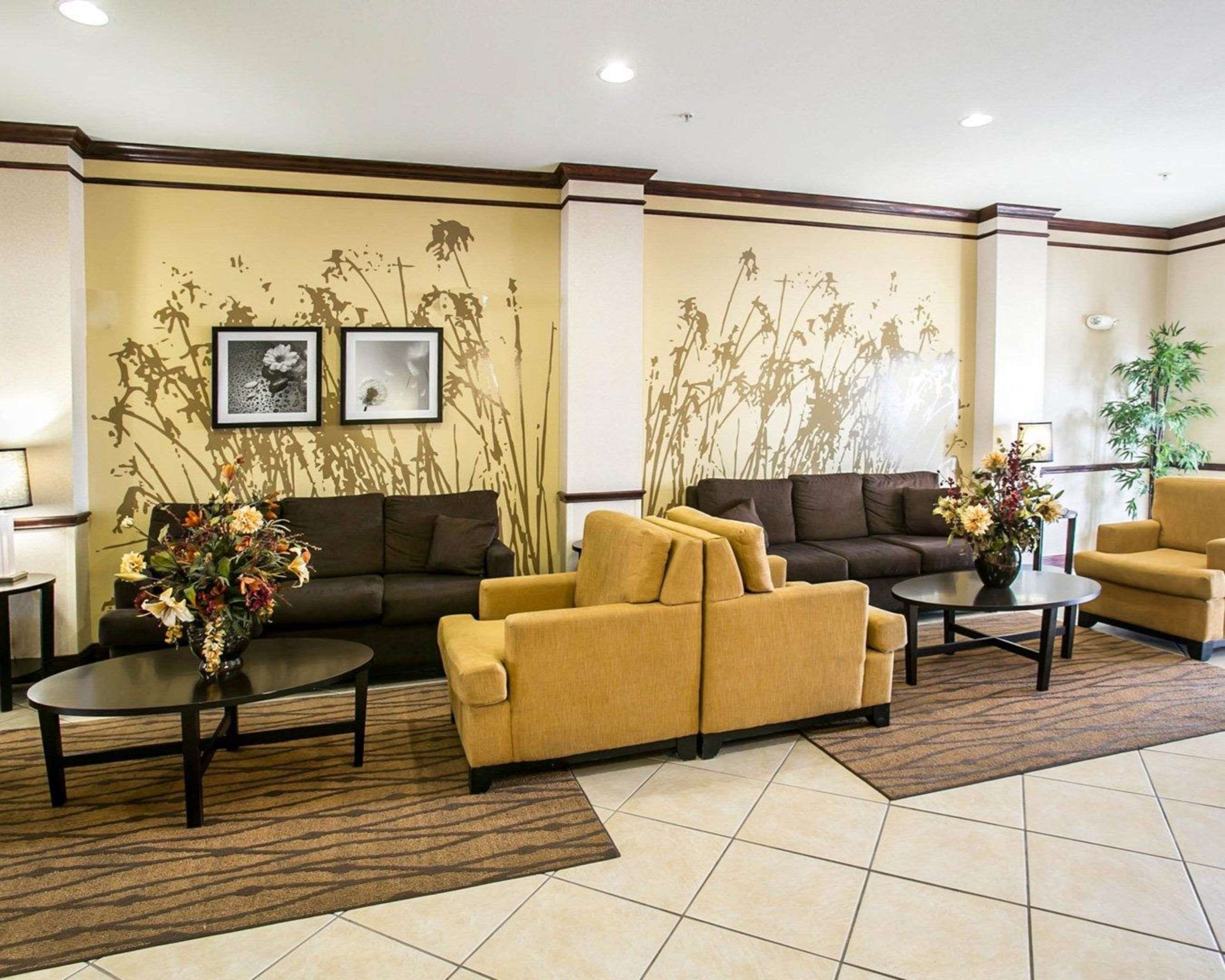 Spacious lobby with sitting area