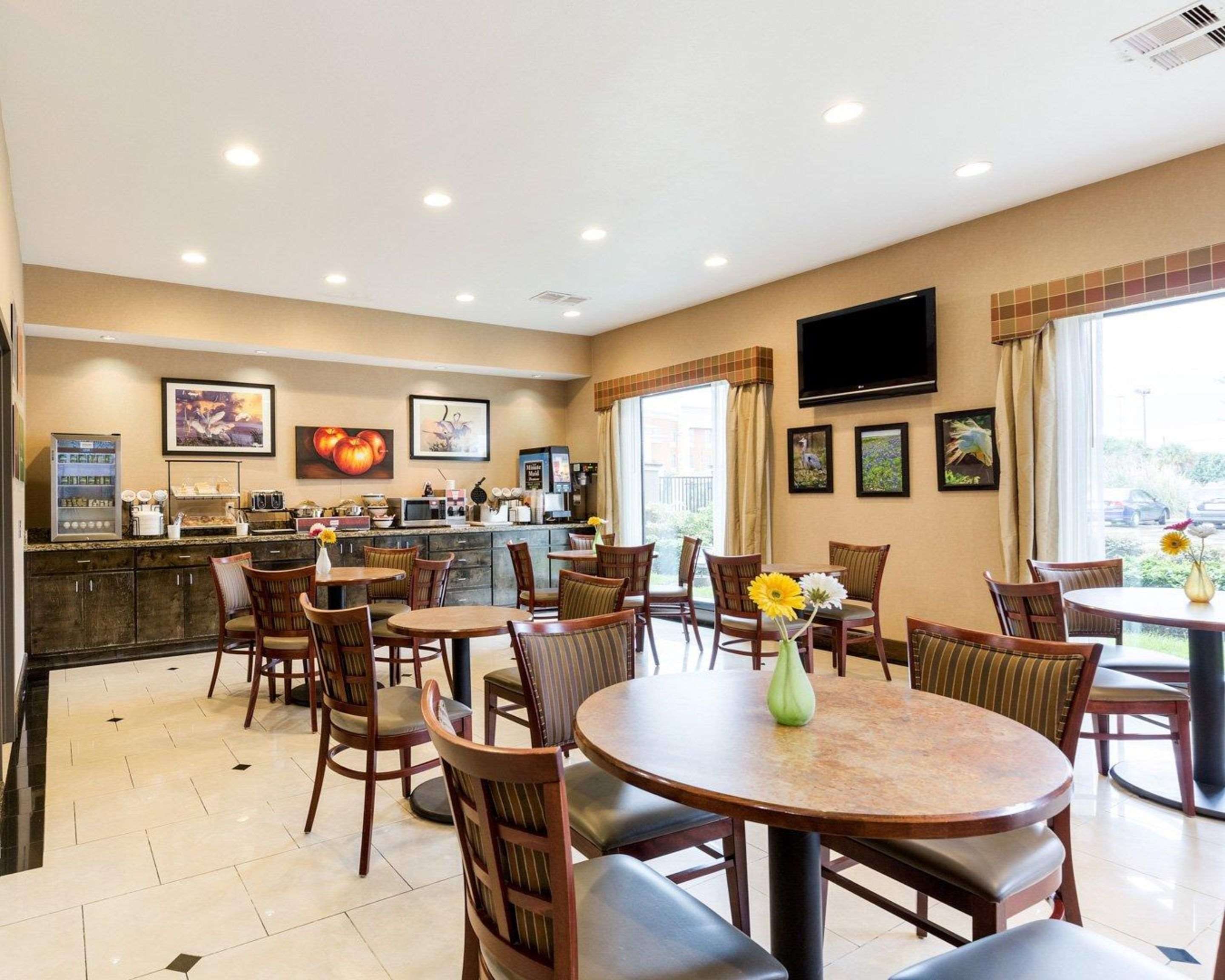 Enjoy breakfast in this seating area