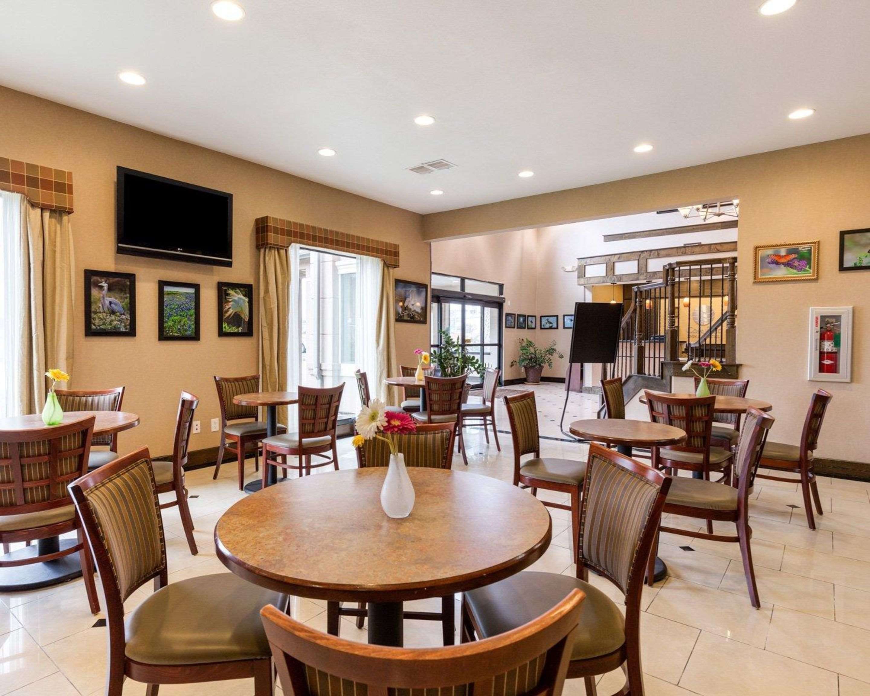 Enjoy breakfast in this seating area