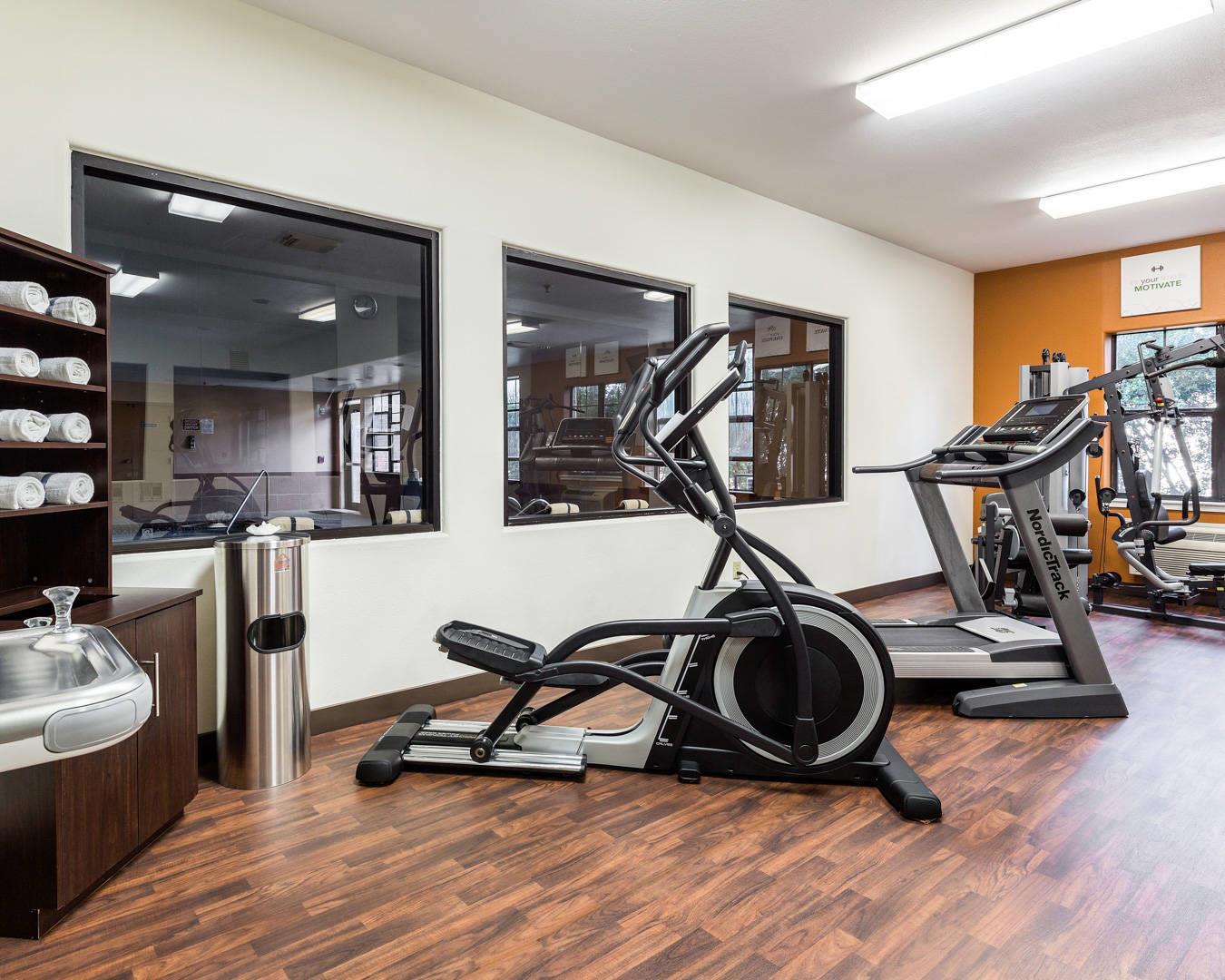 Exercise room with cardio equipment | Comfort Suites near NASA - Clear Lake