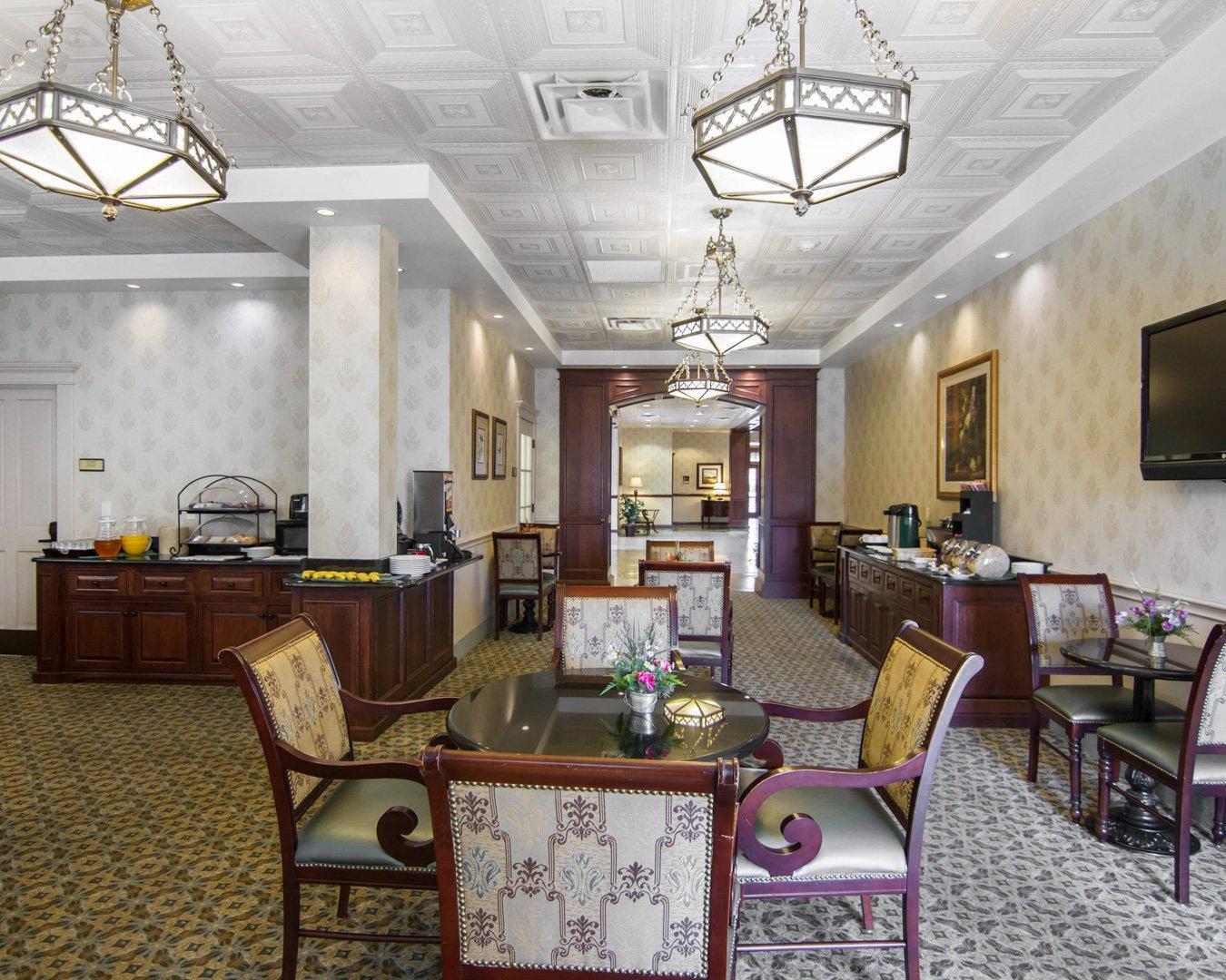 Enjoy breakfast in this seating area