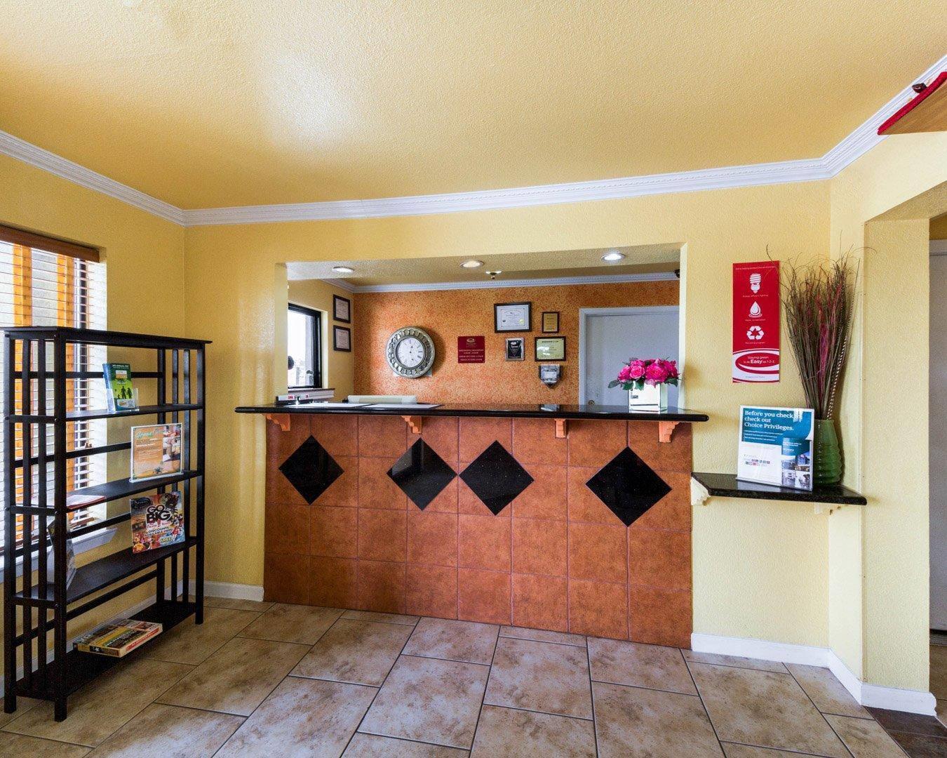 Front desk with friendly staff | Econo Lodge Inn & Suites Downtown Northeast near Fort Sam Houston