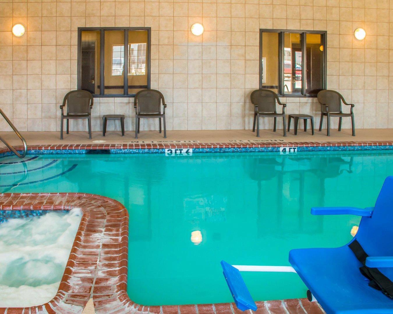 Indoor pool with hot tub