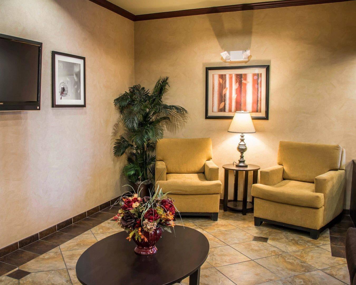 Lobby with flat screen tv