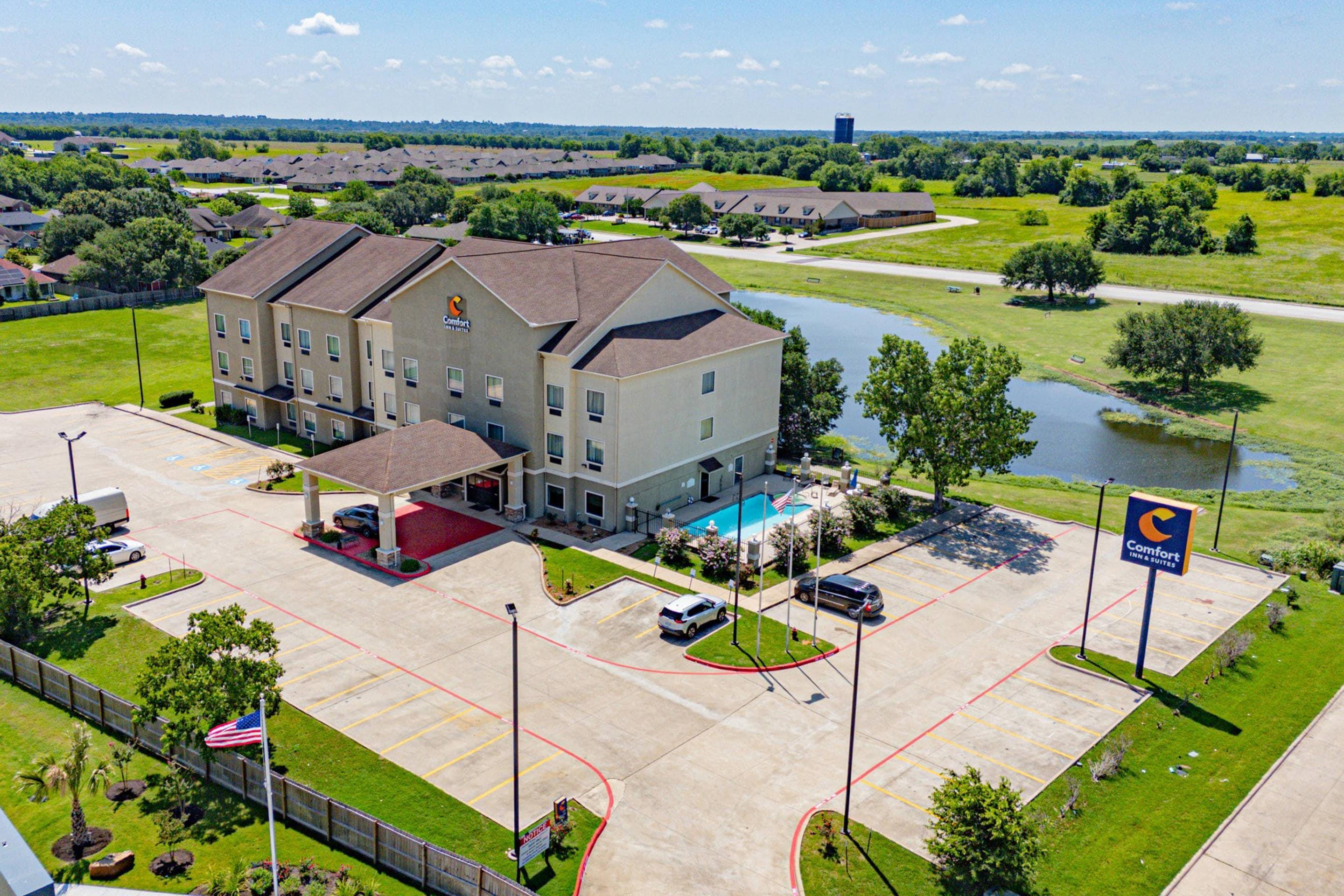 Aerial hotel view