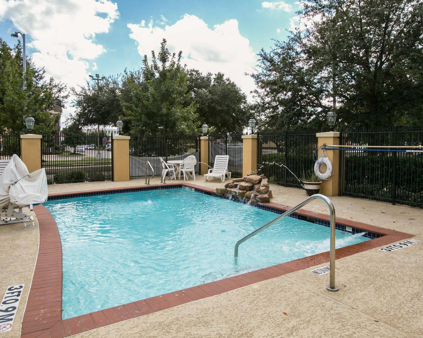 Outdoor pool with sundeck