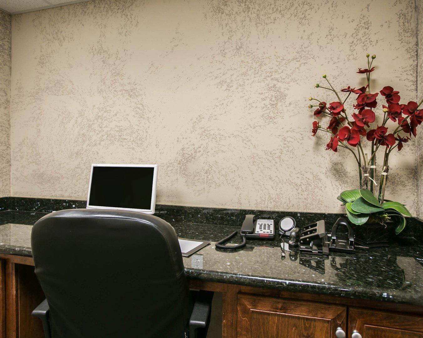 Business center with free wireless Internet access