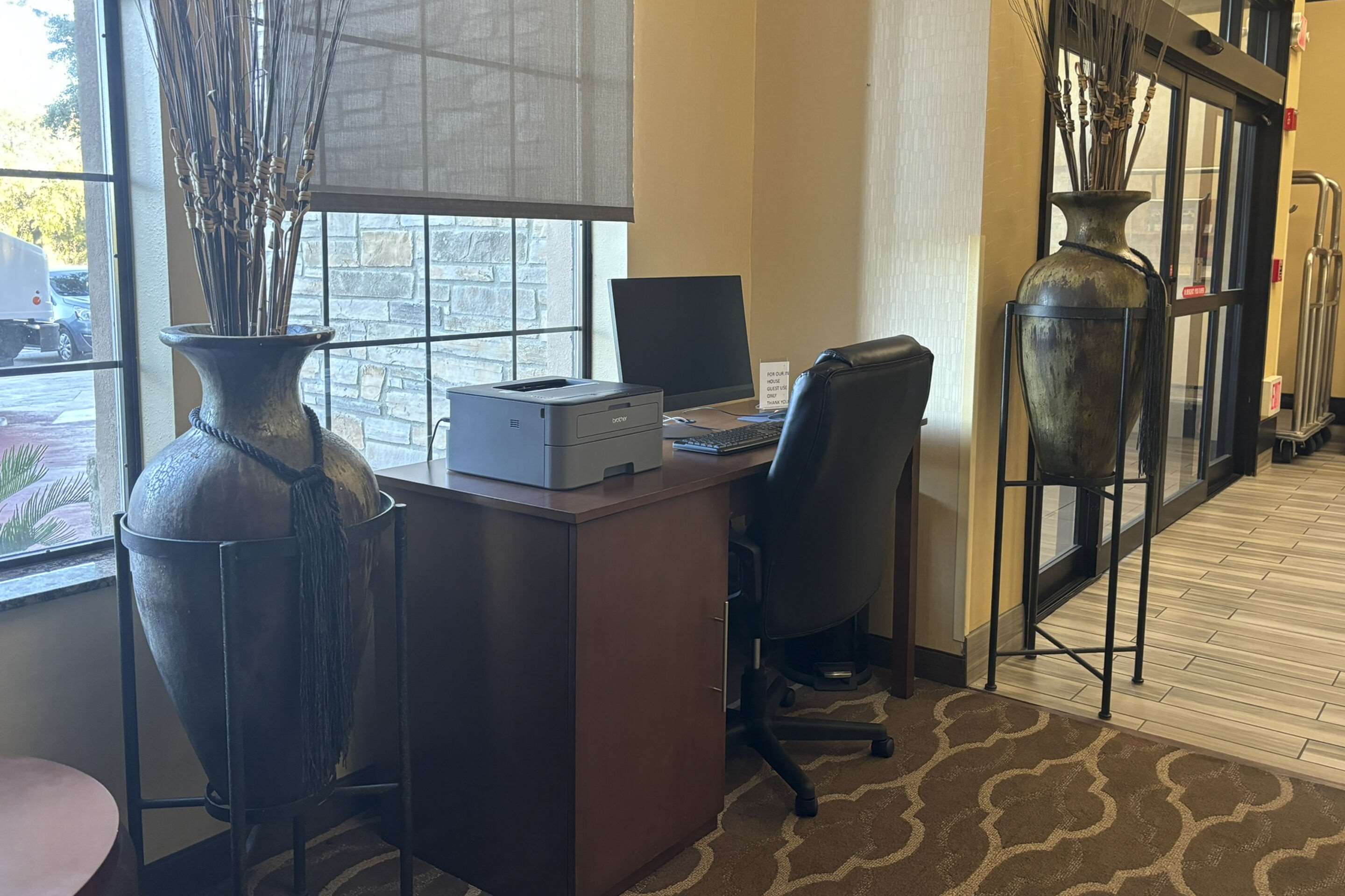 Computer in the lobby