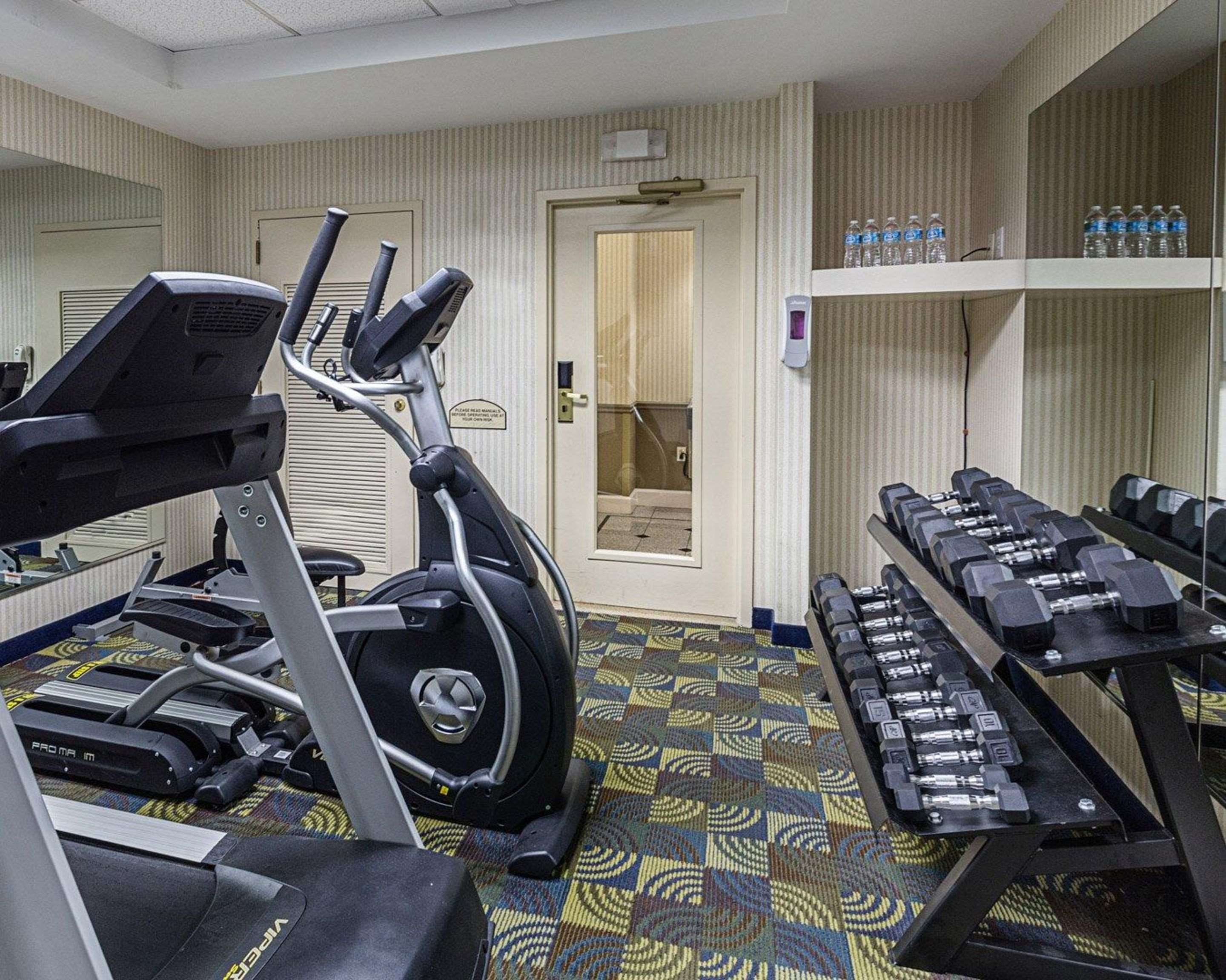 Fitness center with cardio equipment and weights