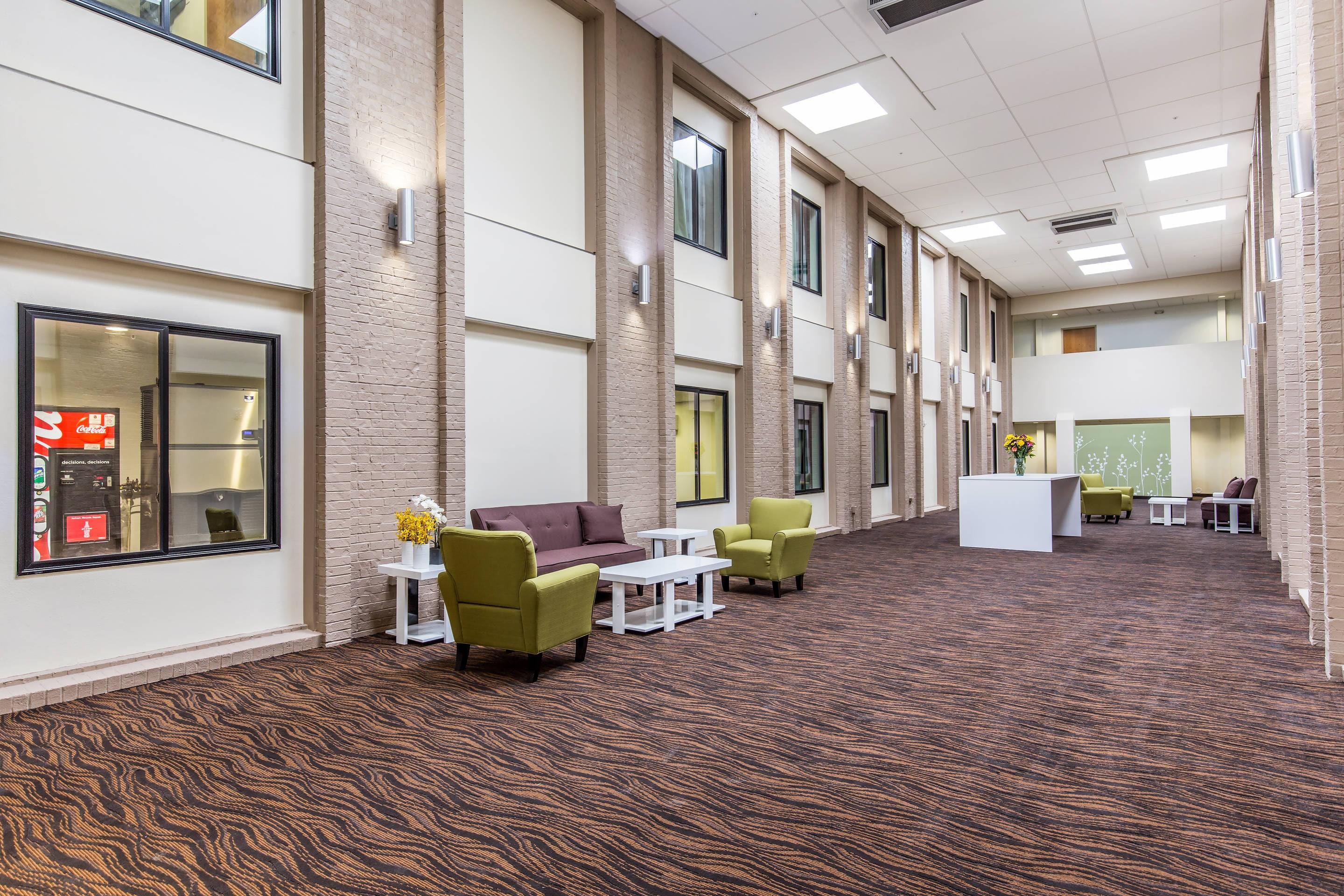Spacious lobby with sitting area