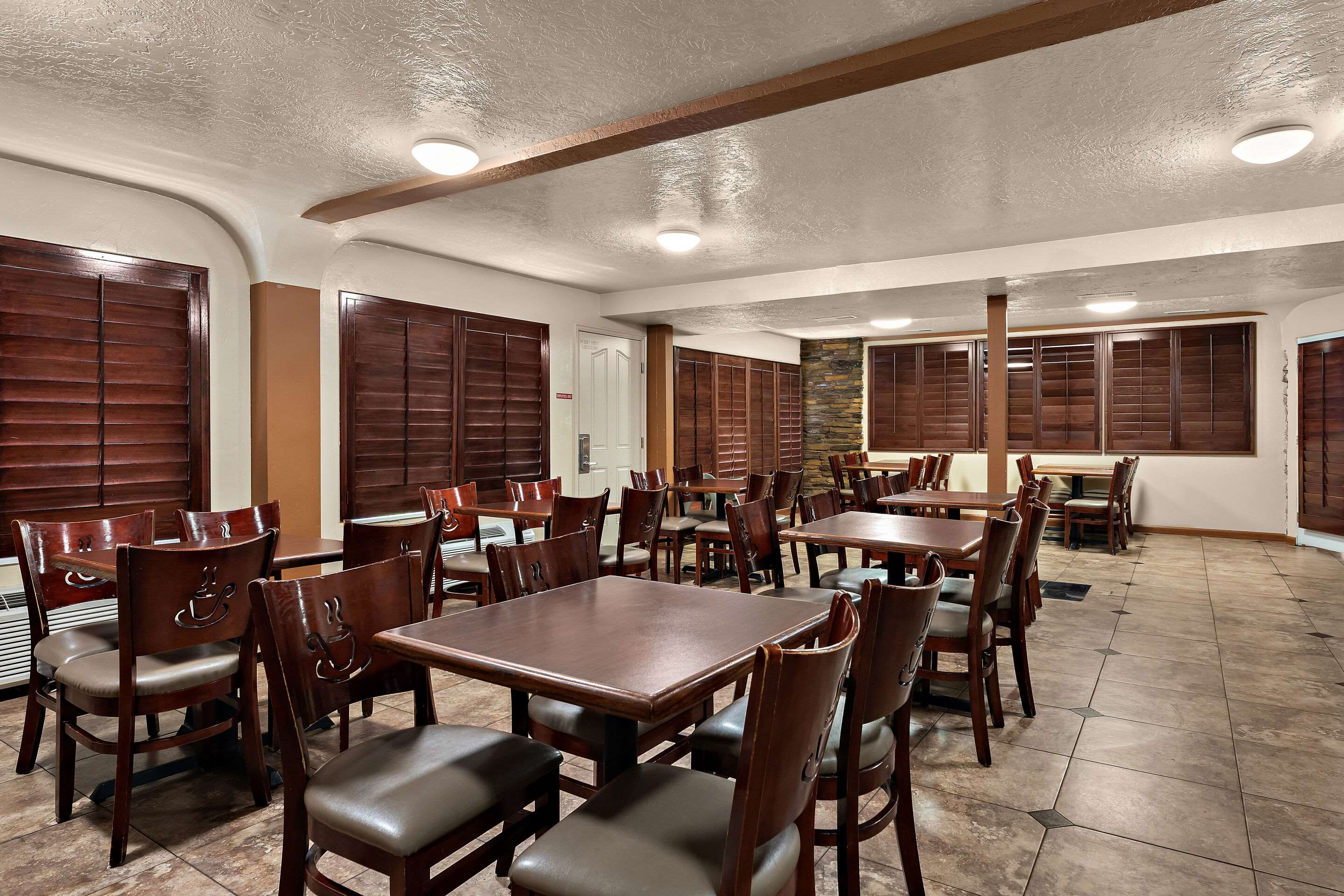 Enjoy breakfast in this seating area