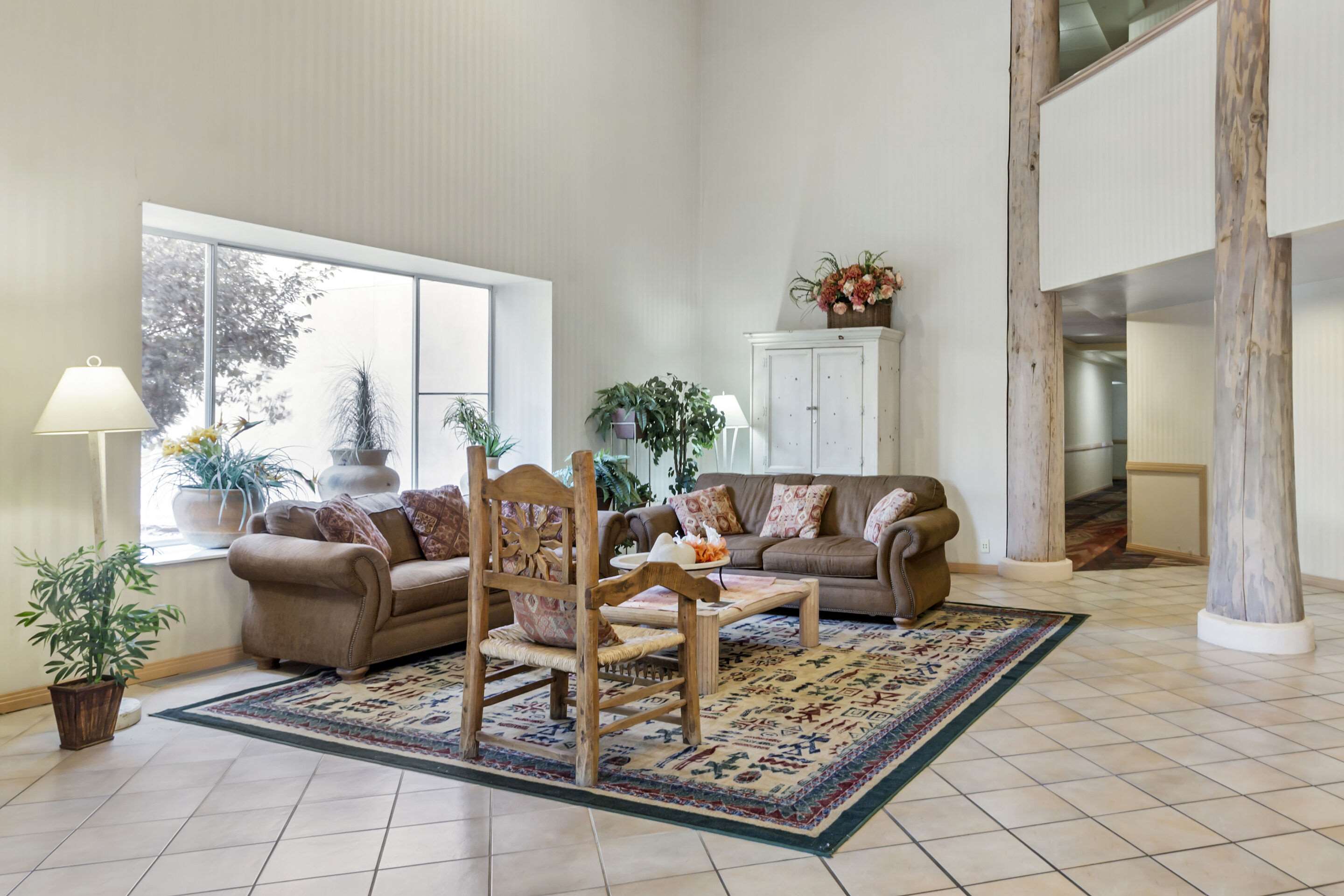 Spacious lobby