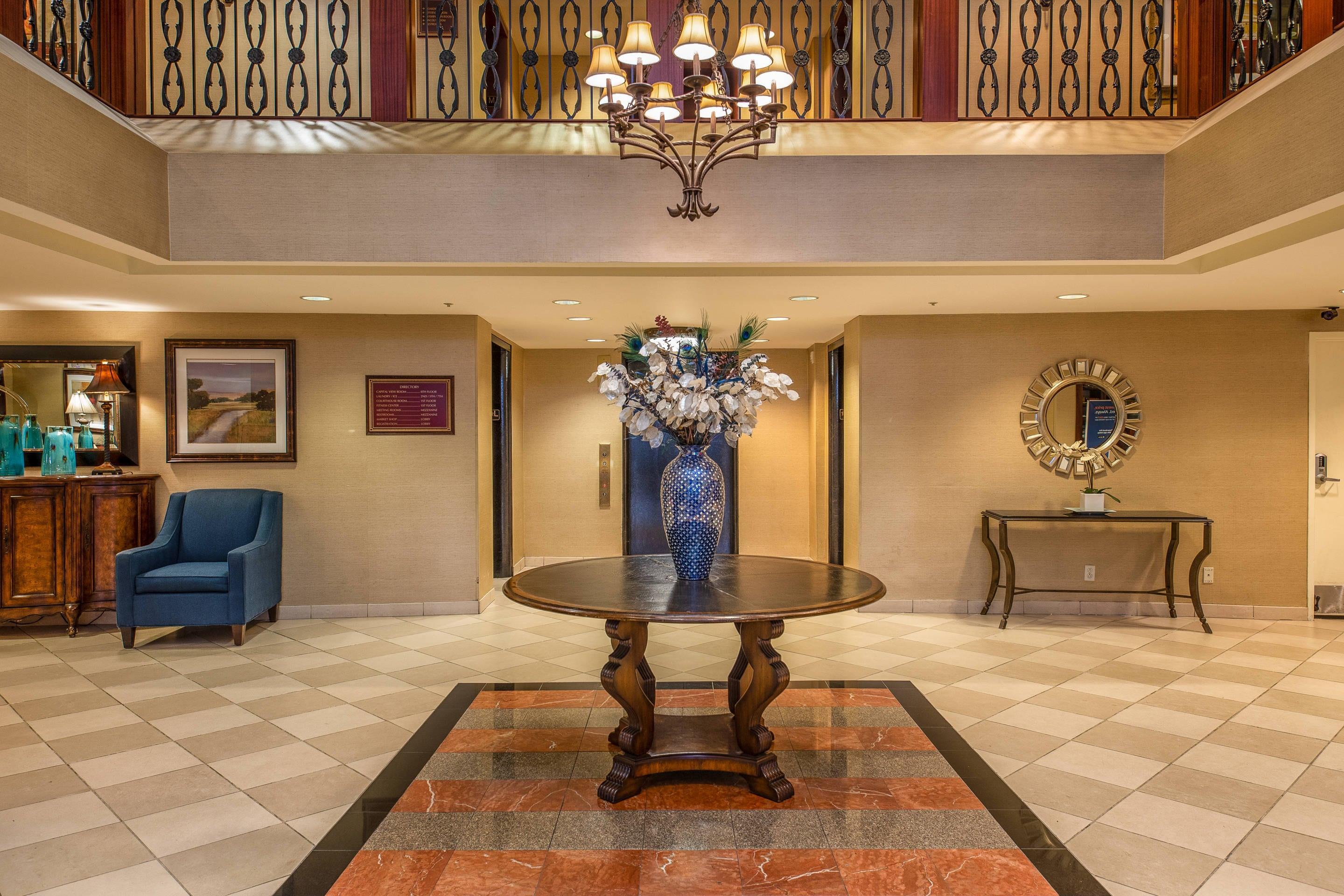 Hotel lobby | Arlington Court Suites, a Clarion Collection Hotel