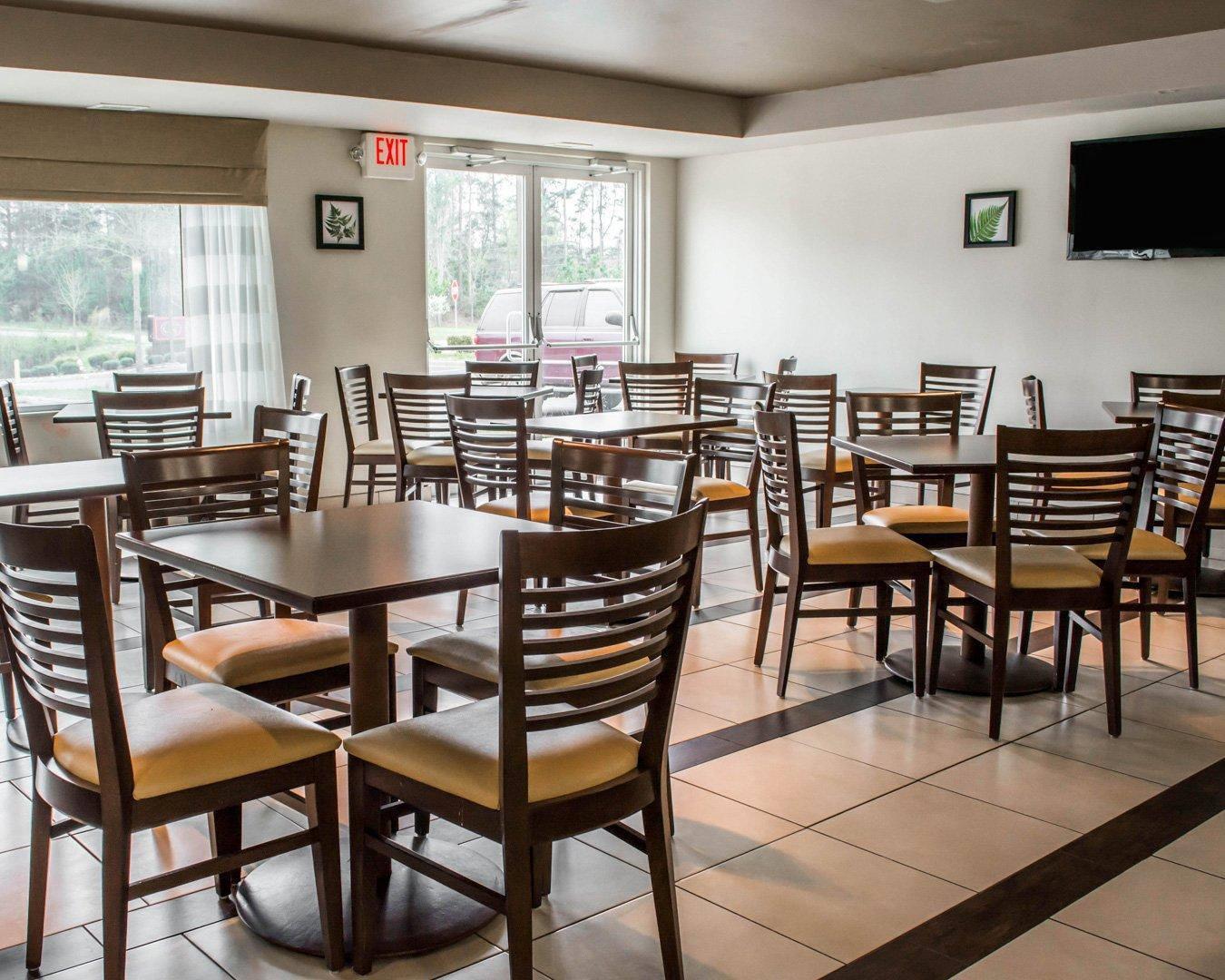 Enjoy breakfast in this seating area
