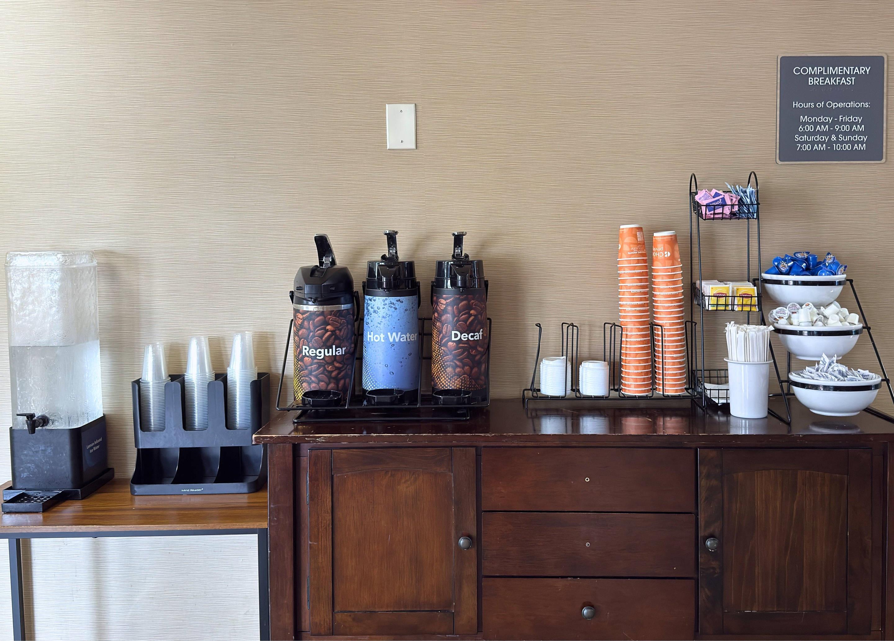Enjoy coffee in the breakfast area | Comfort Inn Falls Church - Tysons Corner