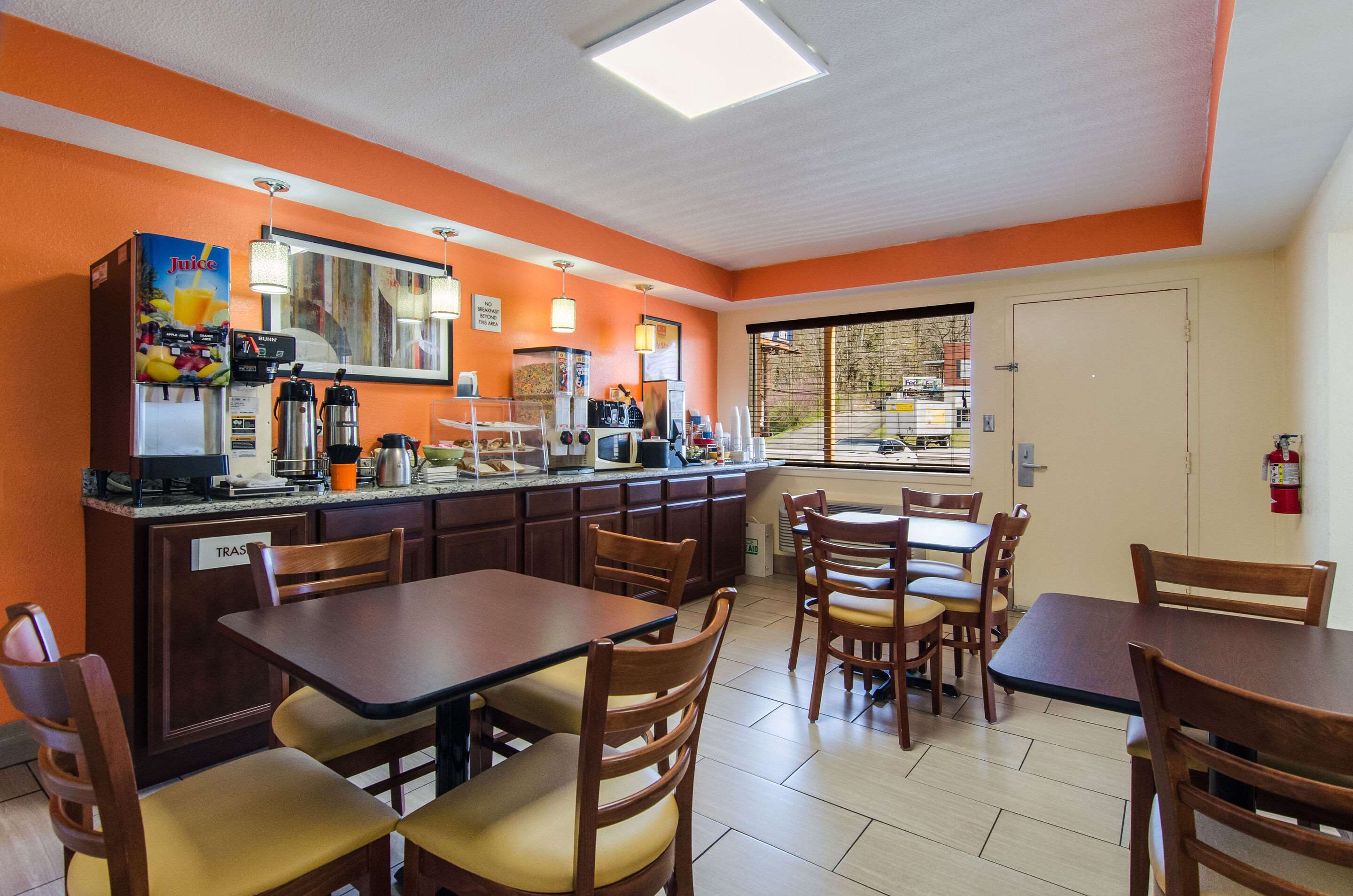 Spacious breakfast area