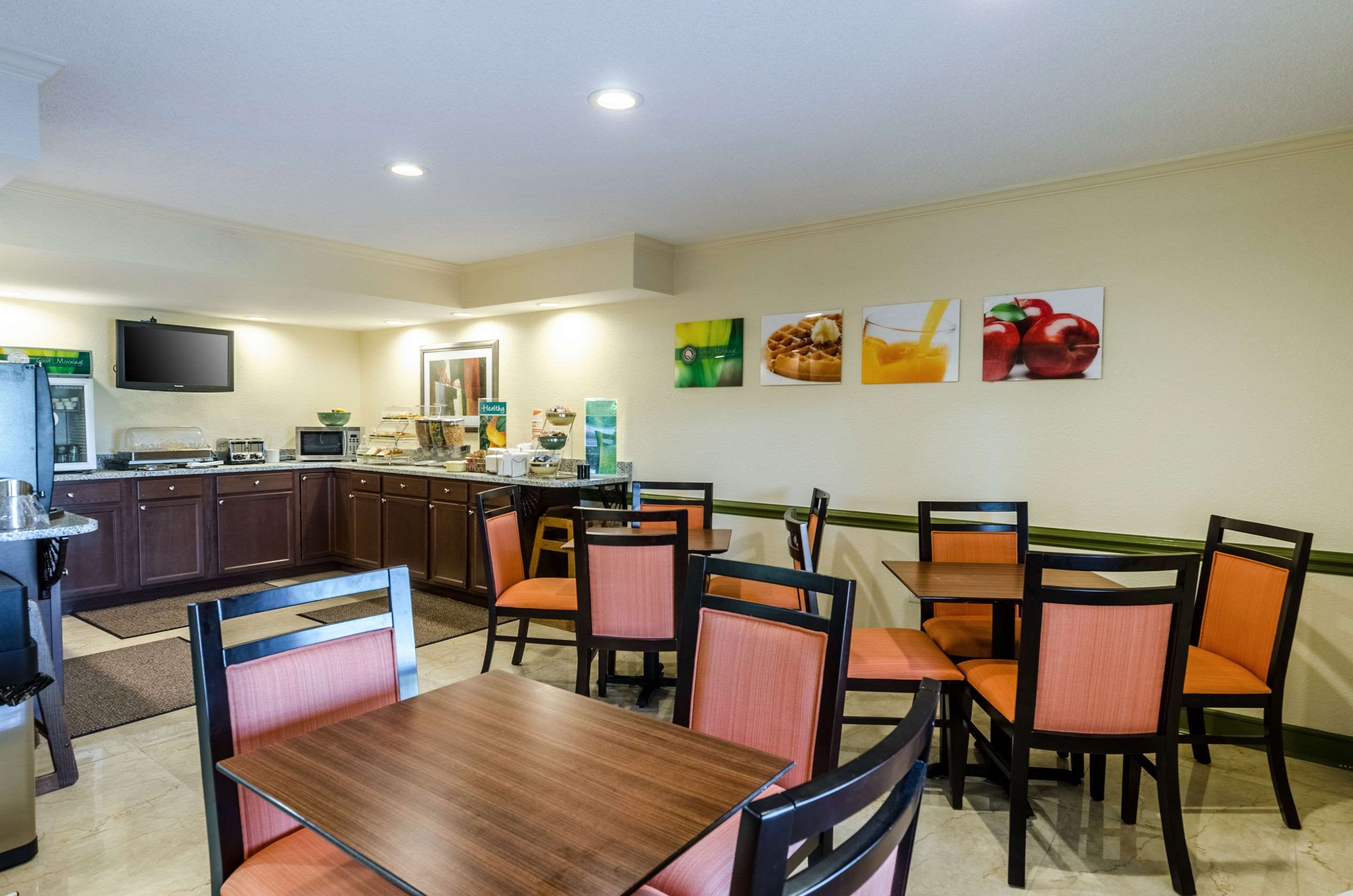 Spacious breakfast area