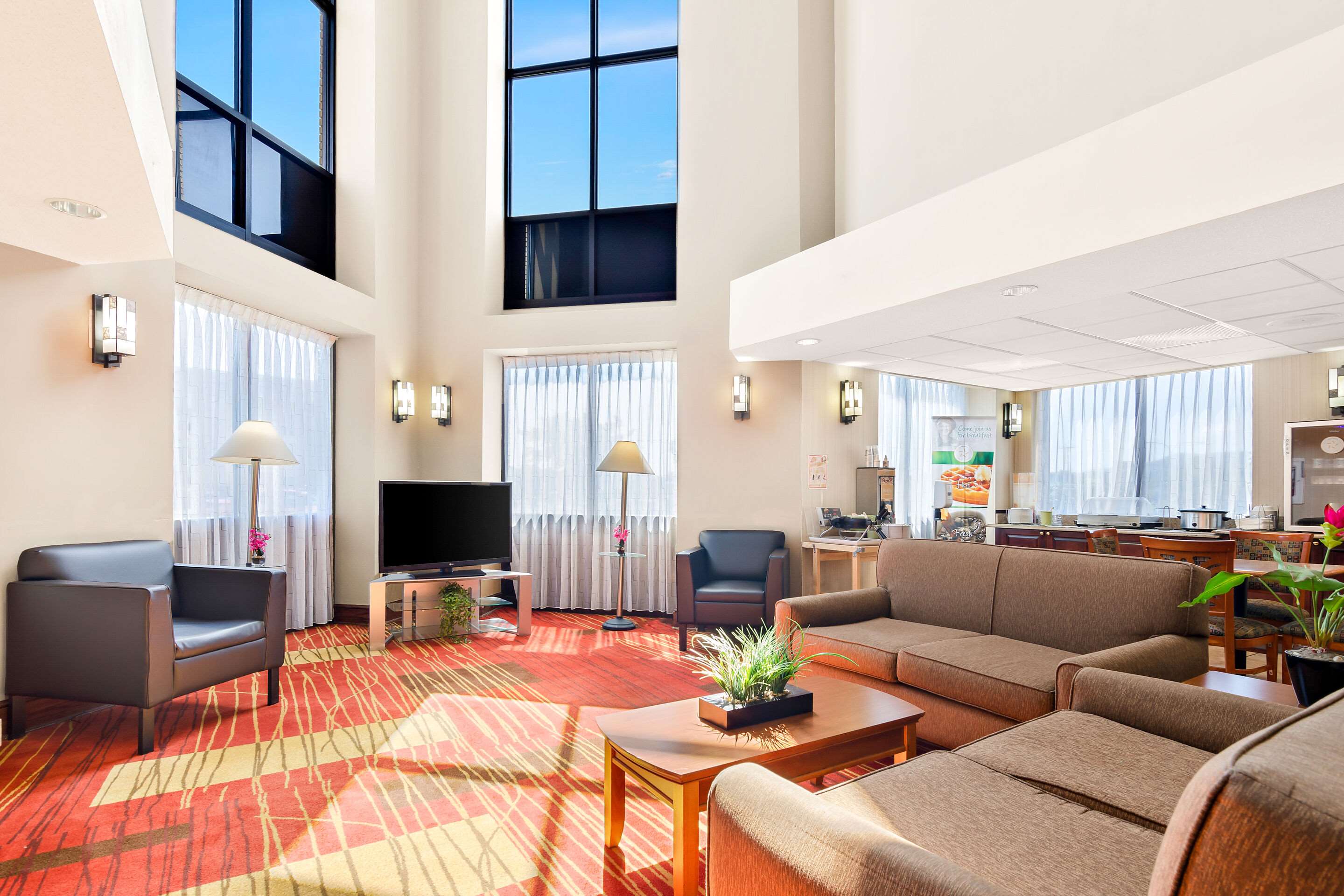 Spacious lobby