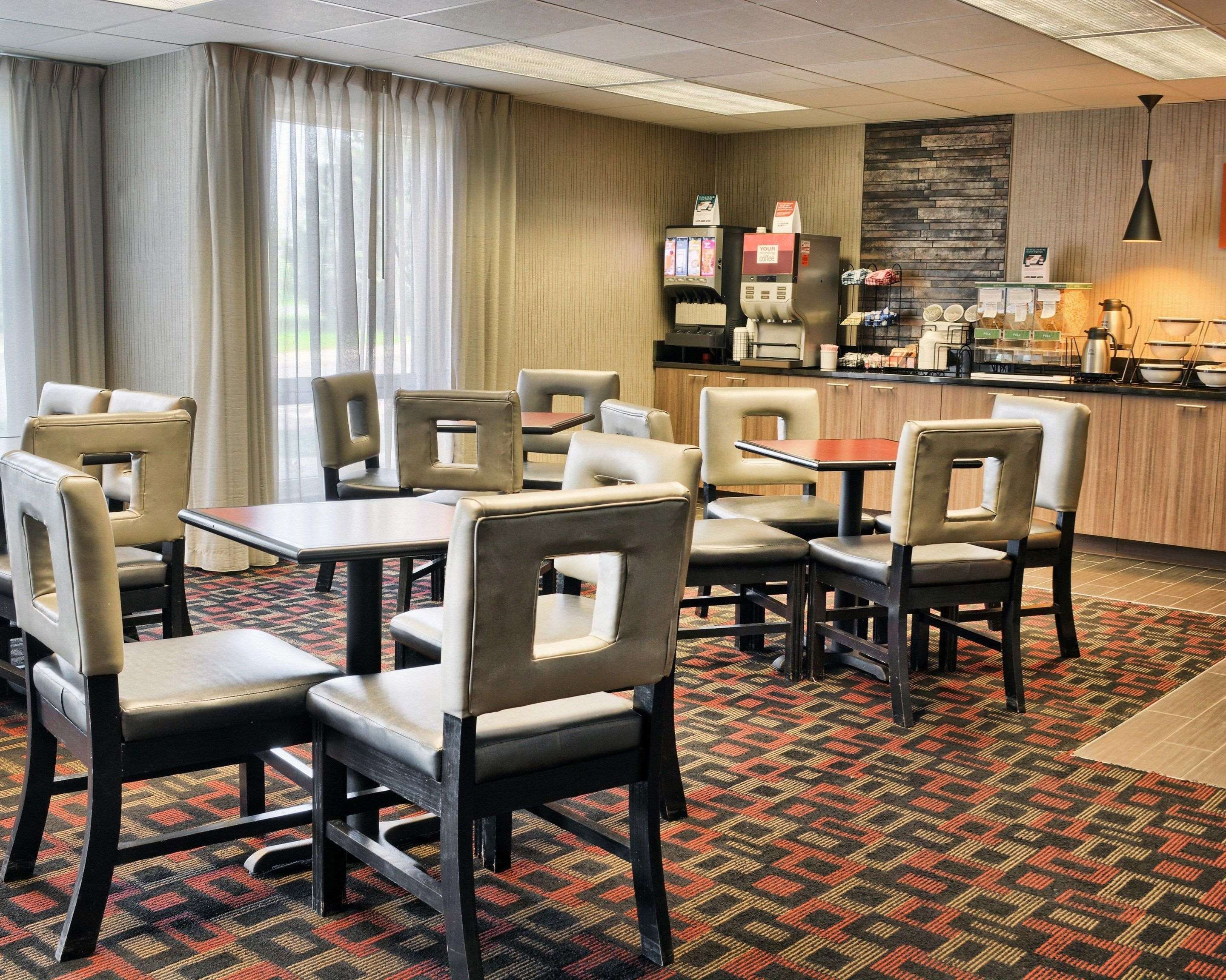 Enjoy breakfast in this seating area
