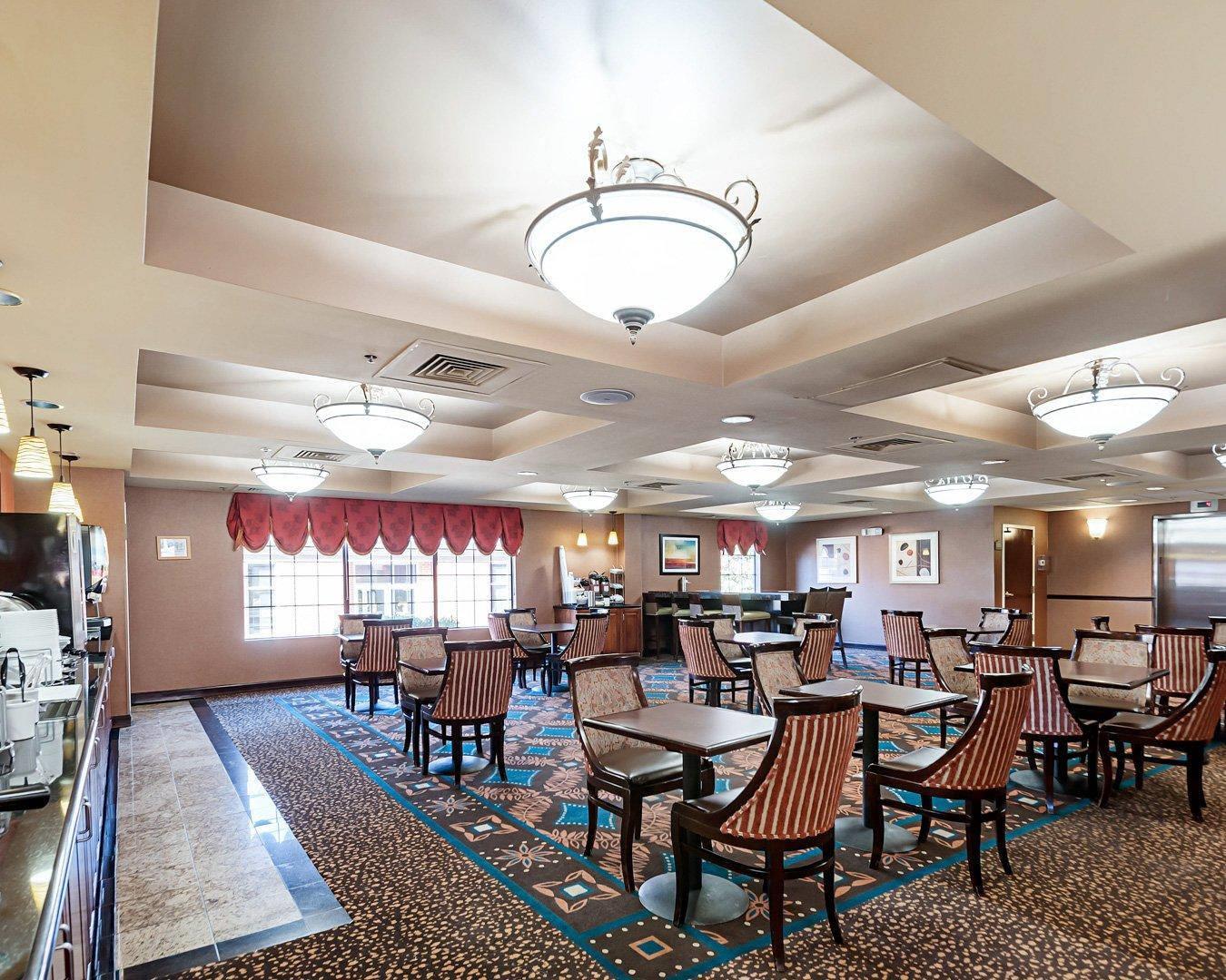 Enjoy breakfast in this seating area