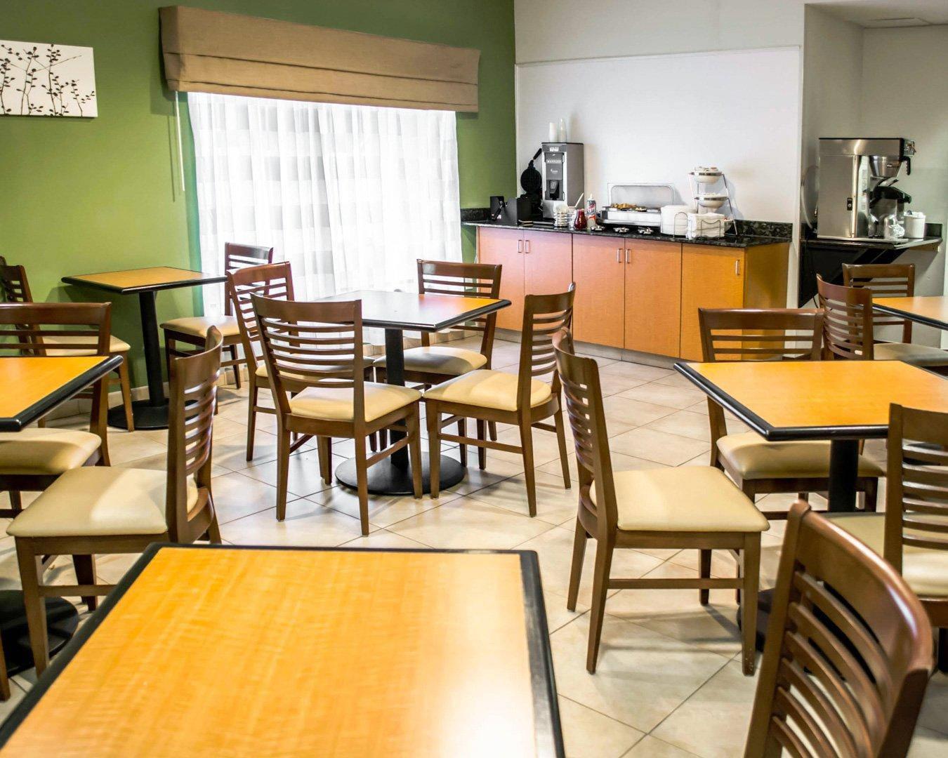 Enjoy breakfast in this seating area
