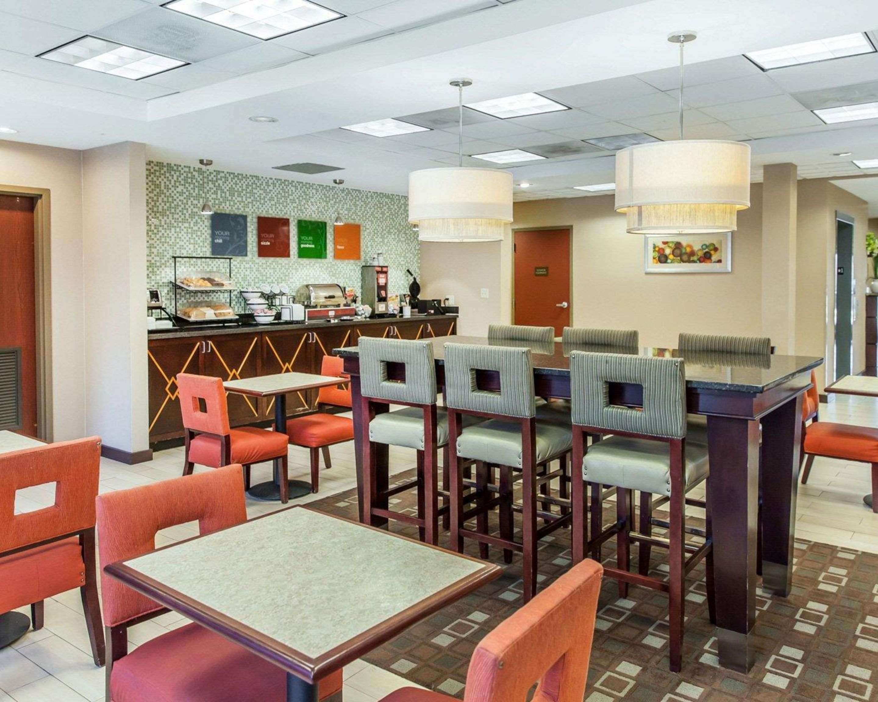 Enjoy breakfast in this seating area