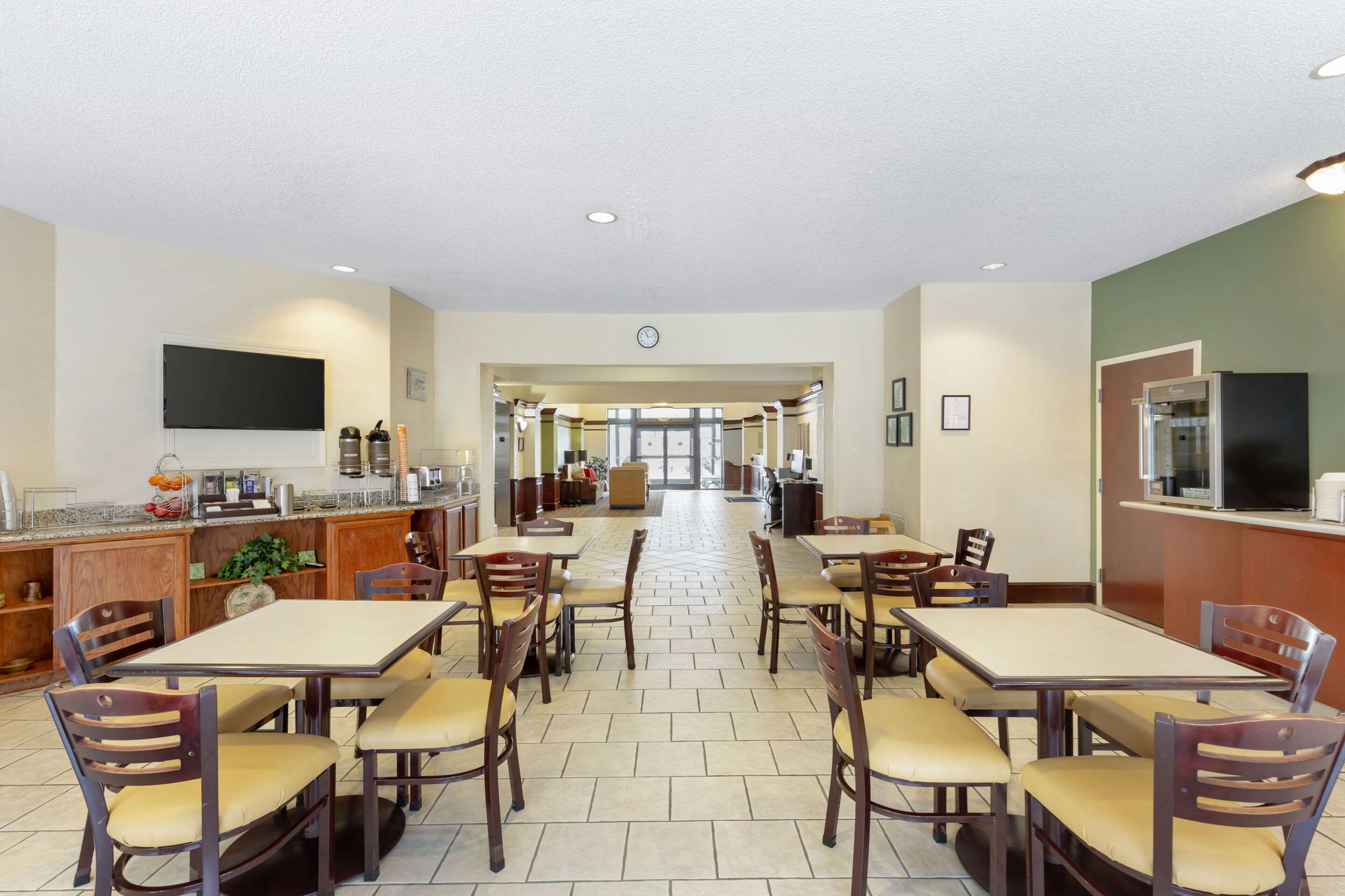 Spacious breakfast area