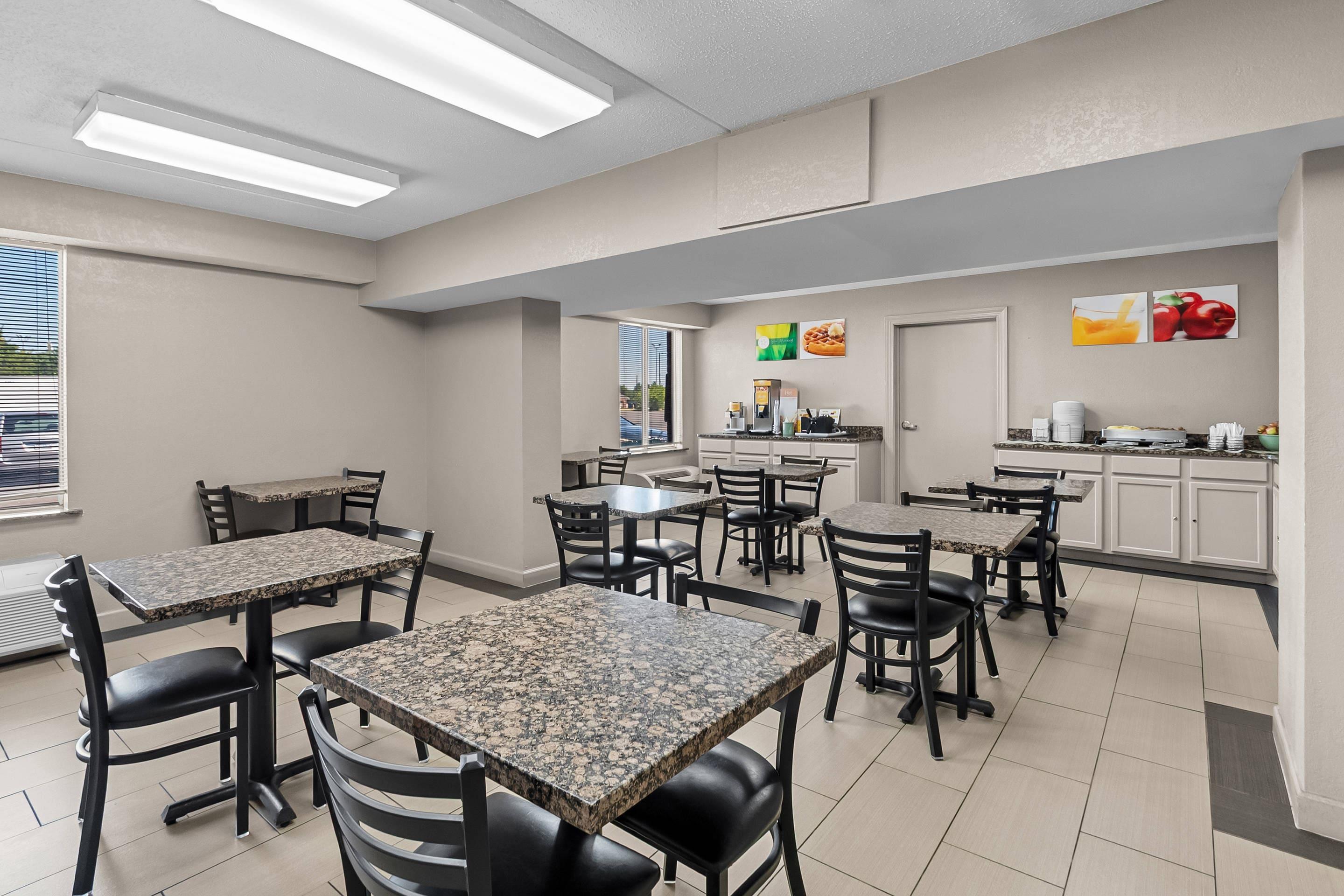 Enjoy breakfast in this seating area