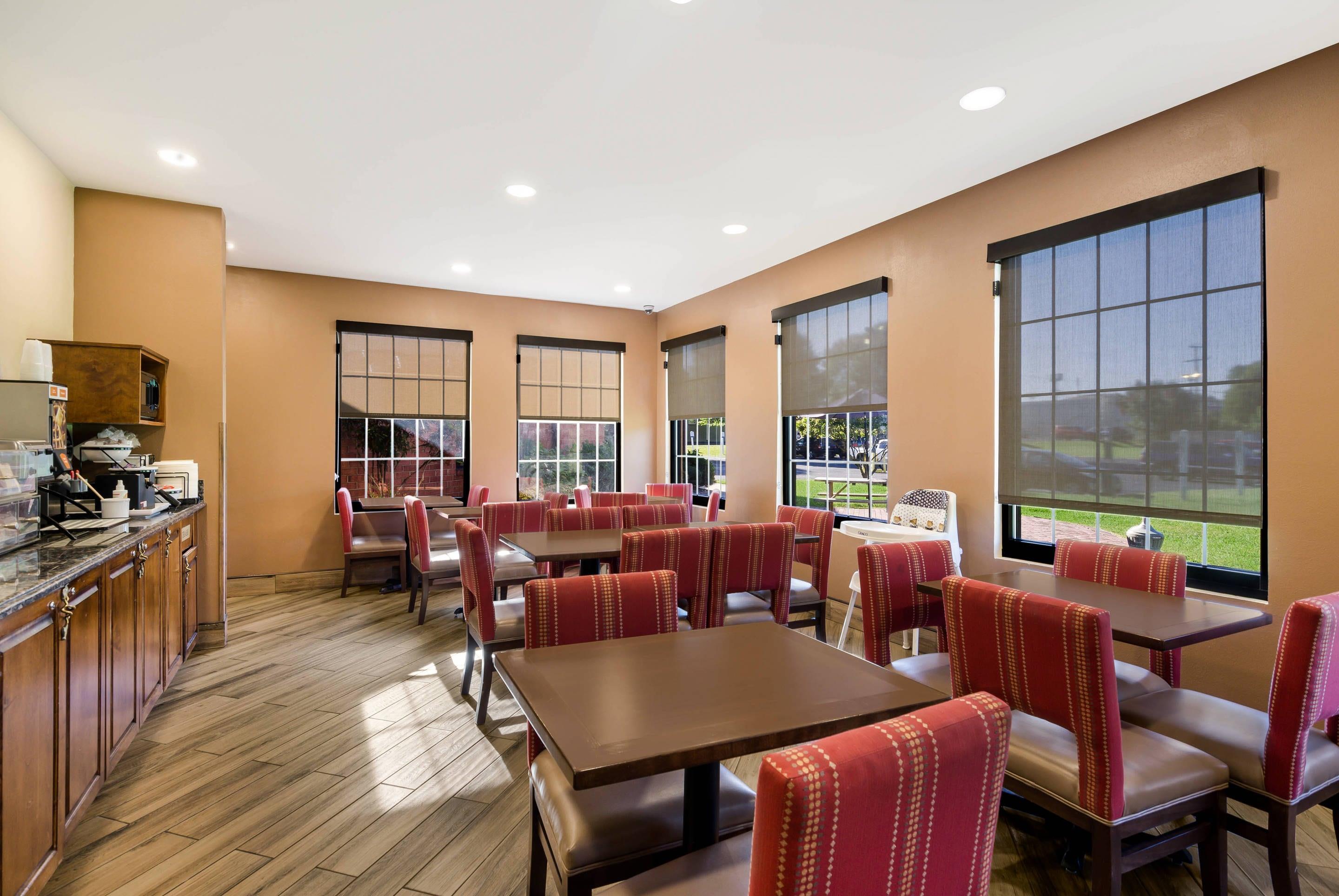 Enjoy breakfast in this seating area