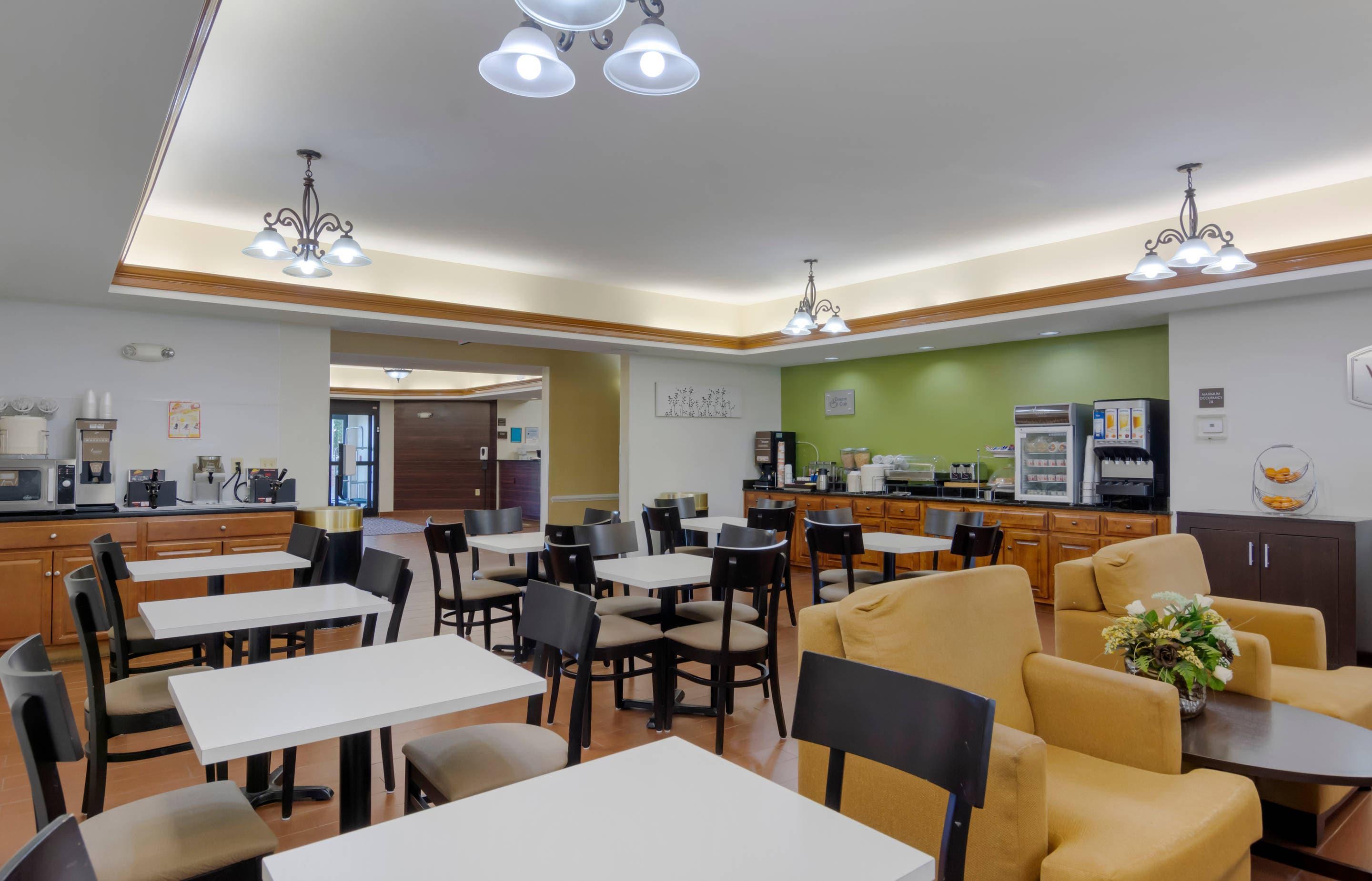 Breakfast area | Sleep Inn & Suites near Fort Gregg-Adams