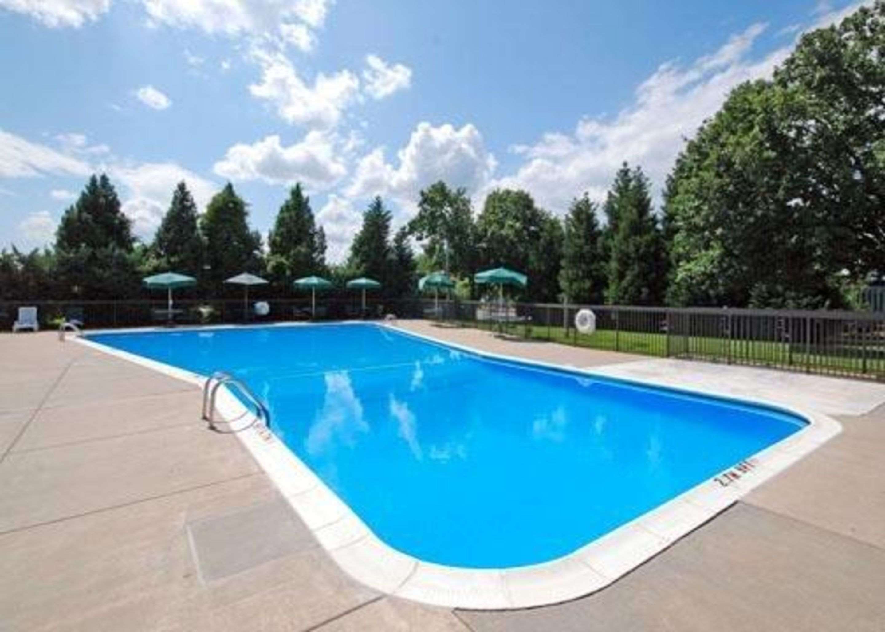 Outdoor pool with sundeck