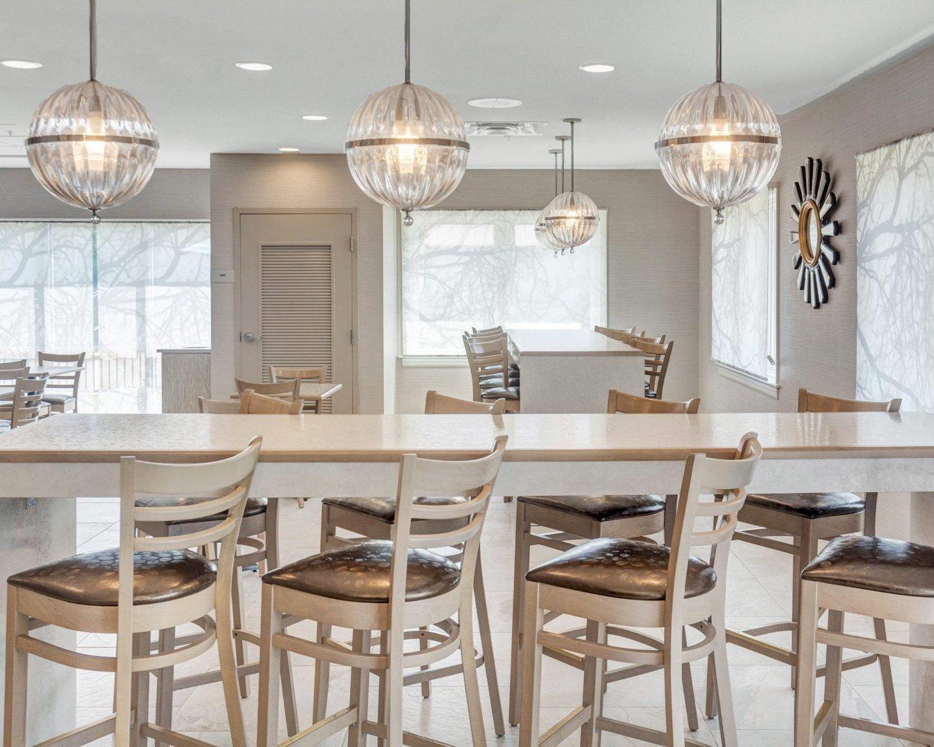 Enjoy breakfast in this seating area
