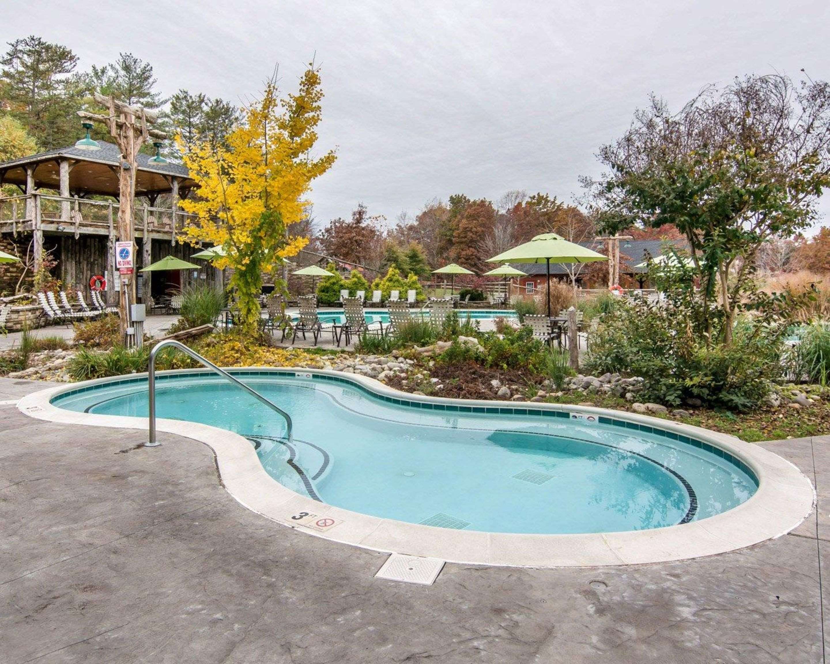 Outdoor pool with sundeck