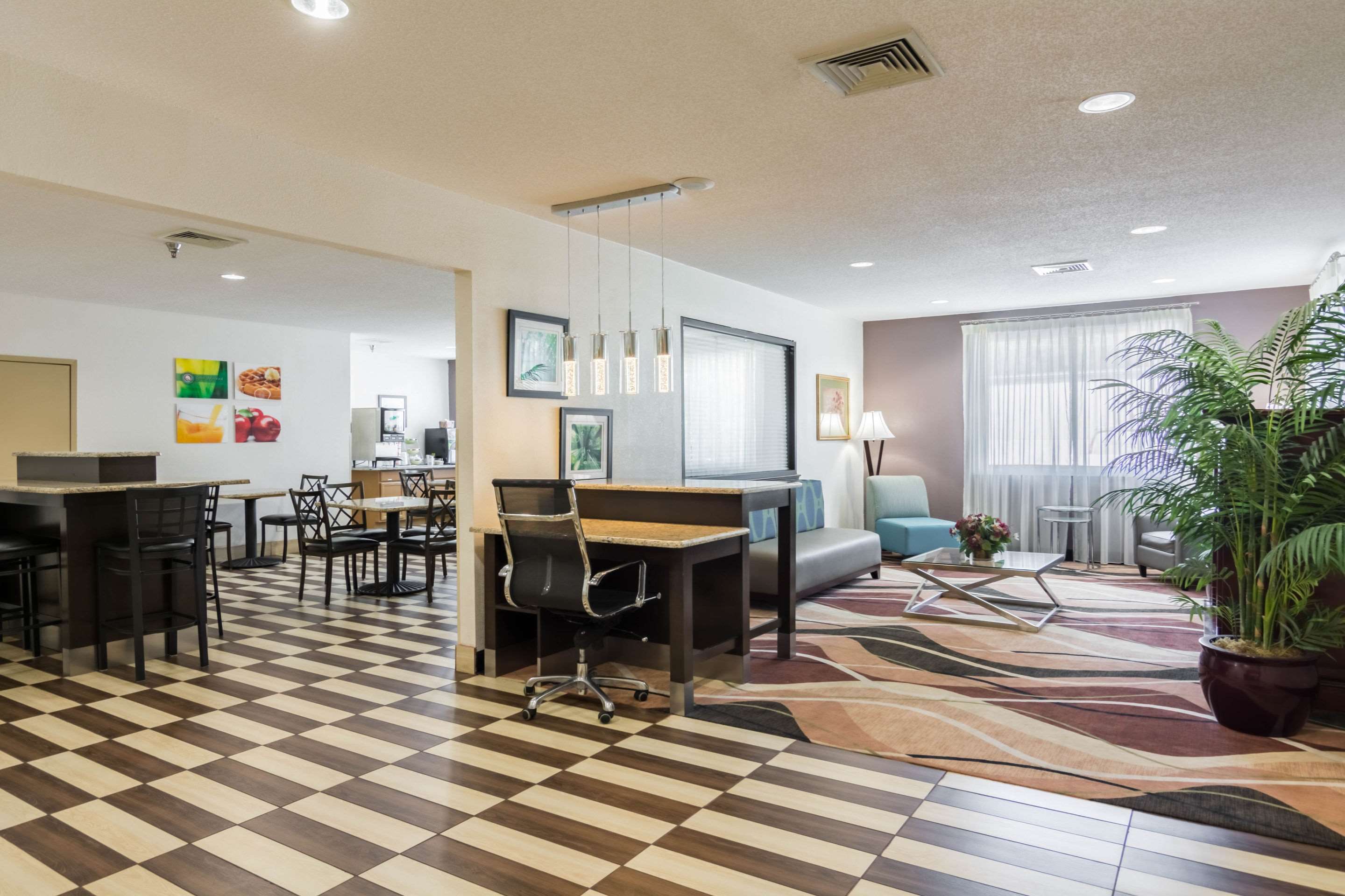 Spacious lobby