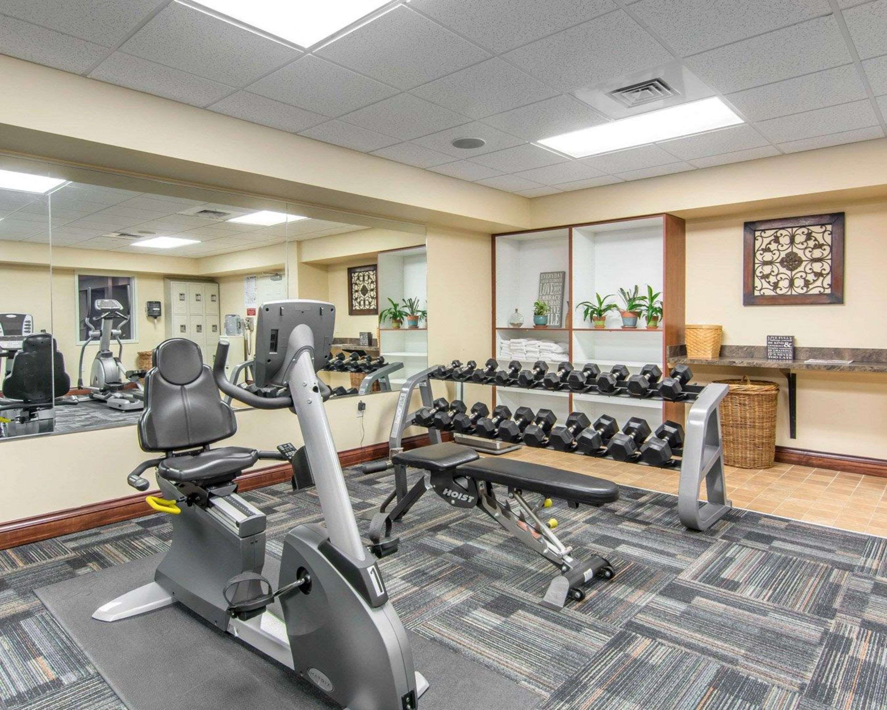 Fitness center with cardio equipment and weights | Bluegreen Vacations Patrick Henry Square, Ascend Resort