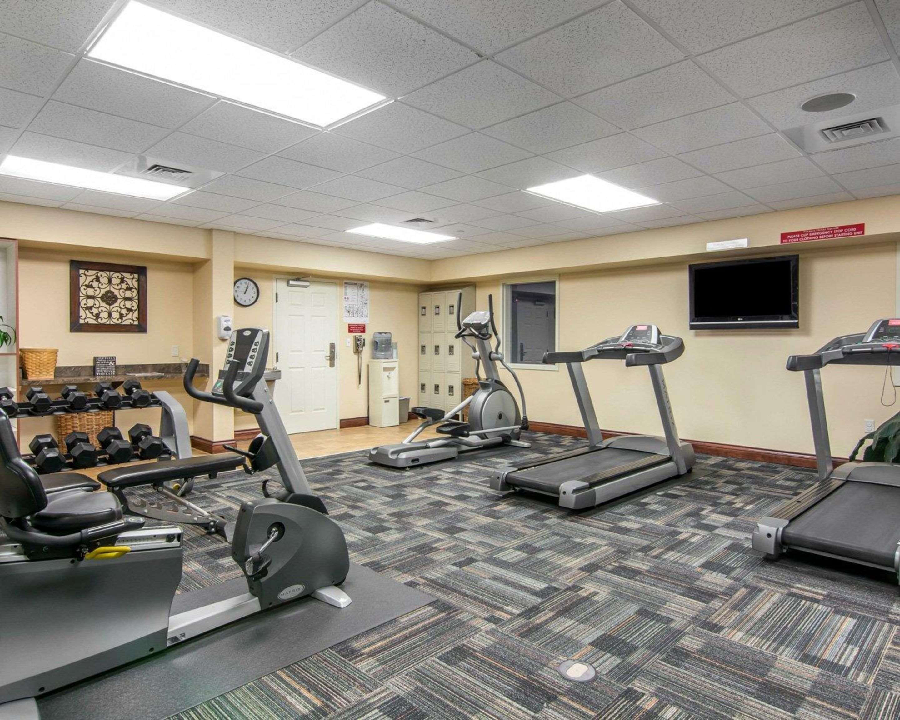 Fitness center with cardio equipment and weights | Bluegreen Vacations Patrick Henry Square, Ascend Resort