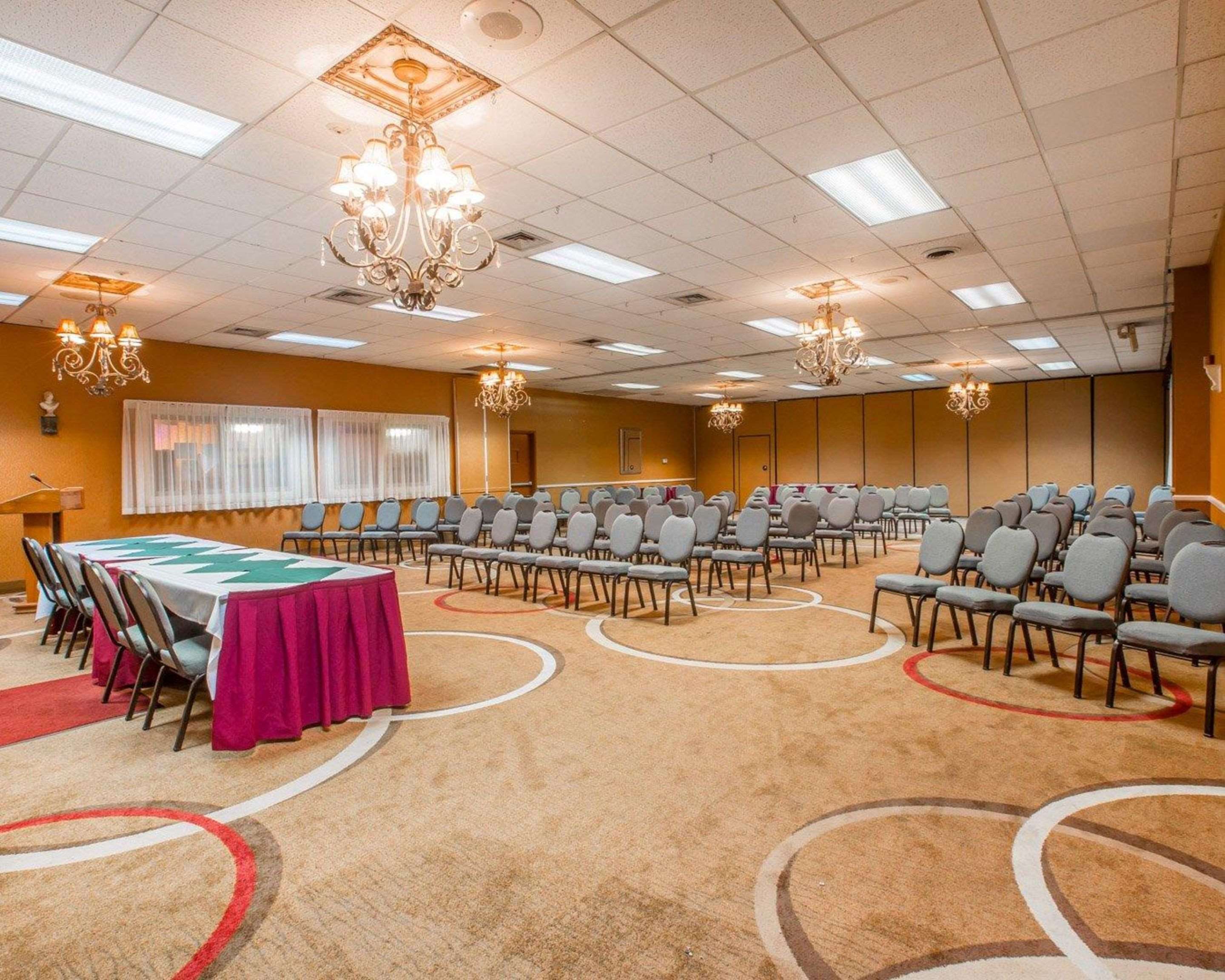 Meeting room with classroom-style setup | Quality Inn & Conference Center
