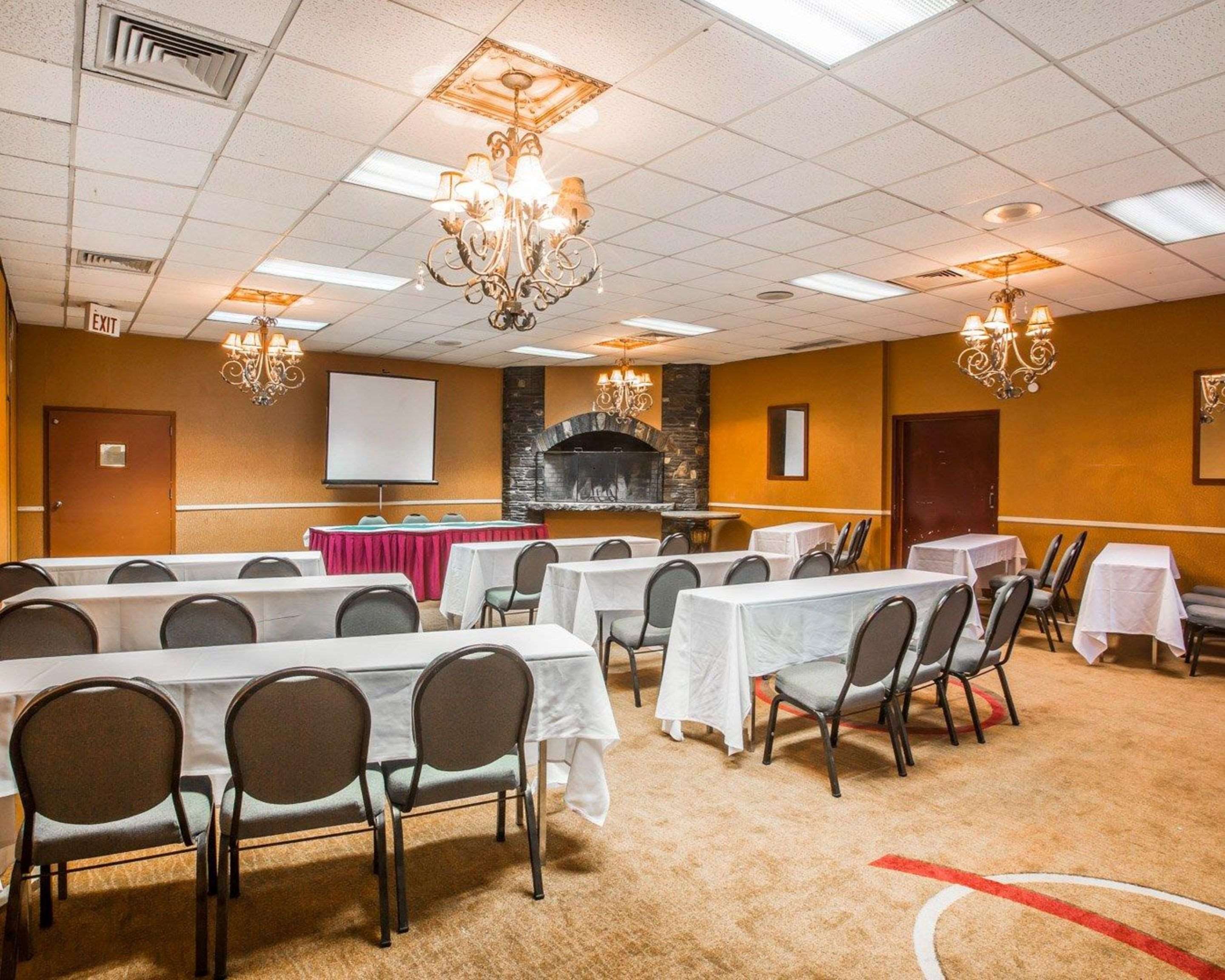 Meeting room with classroom-style setup | Quality Inn & Conference Center