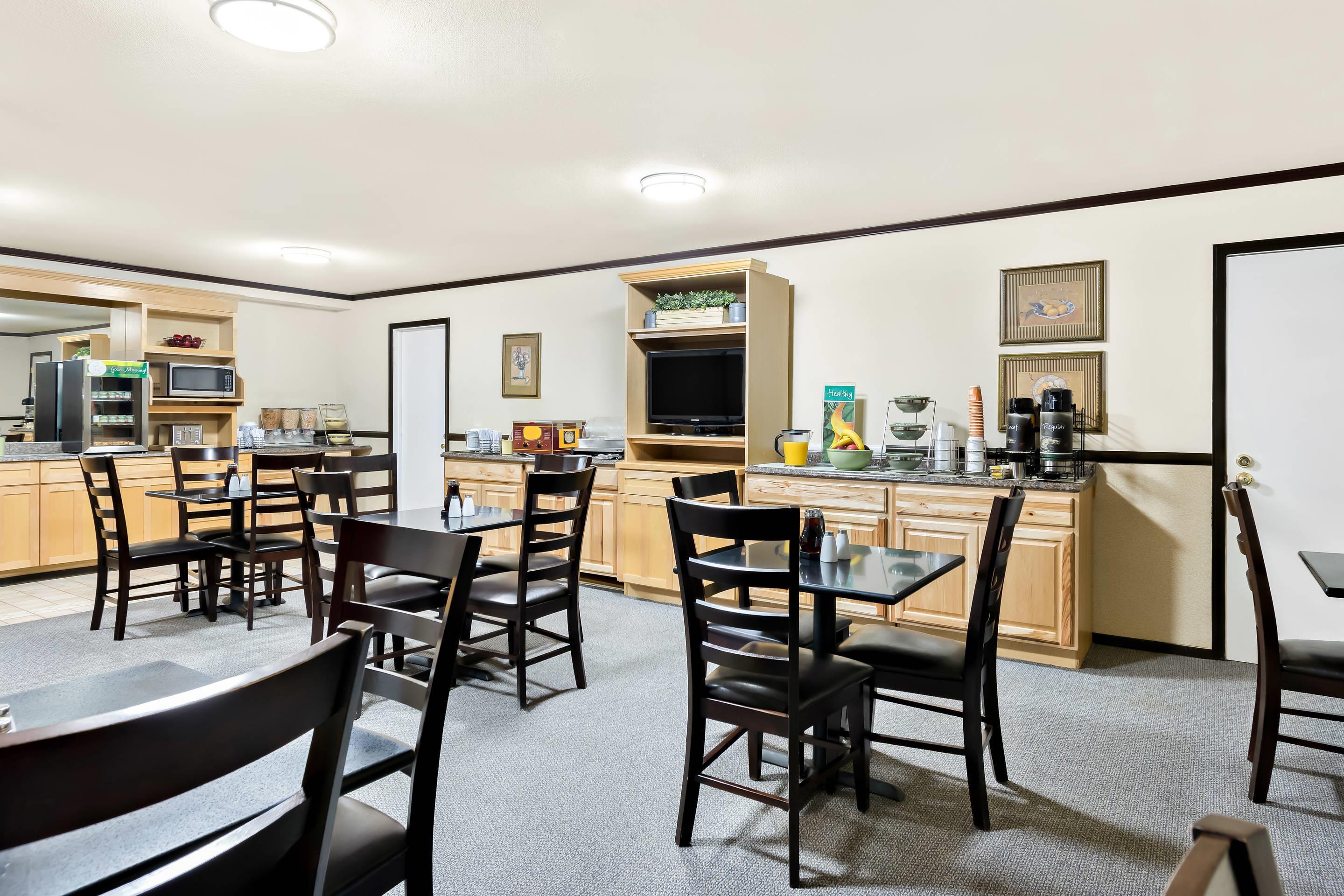 Enjoy breakfast in this seating area