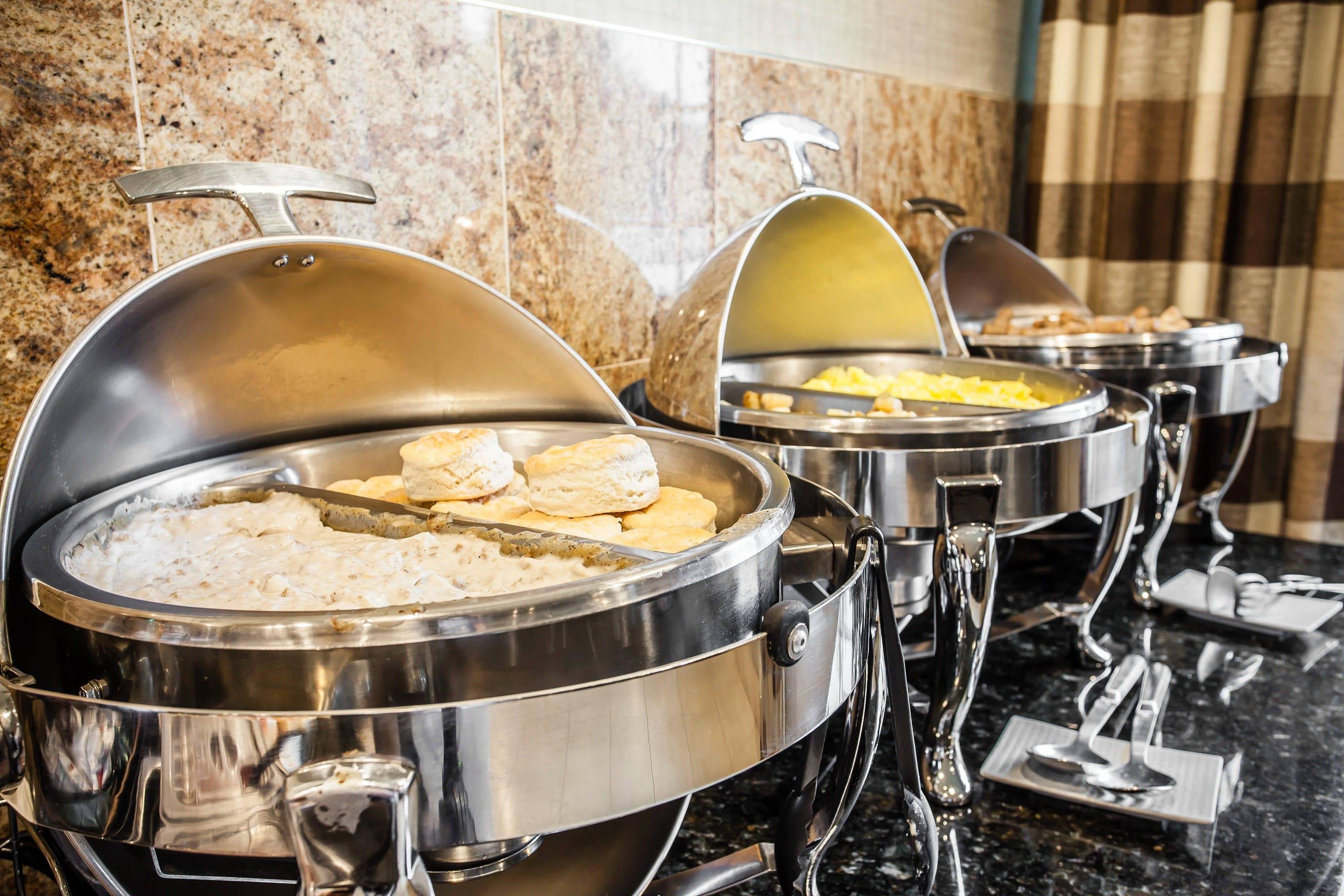 Hot and cold breakfast buffet