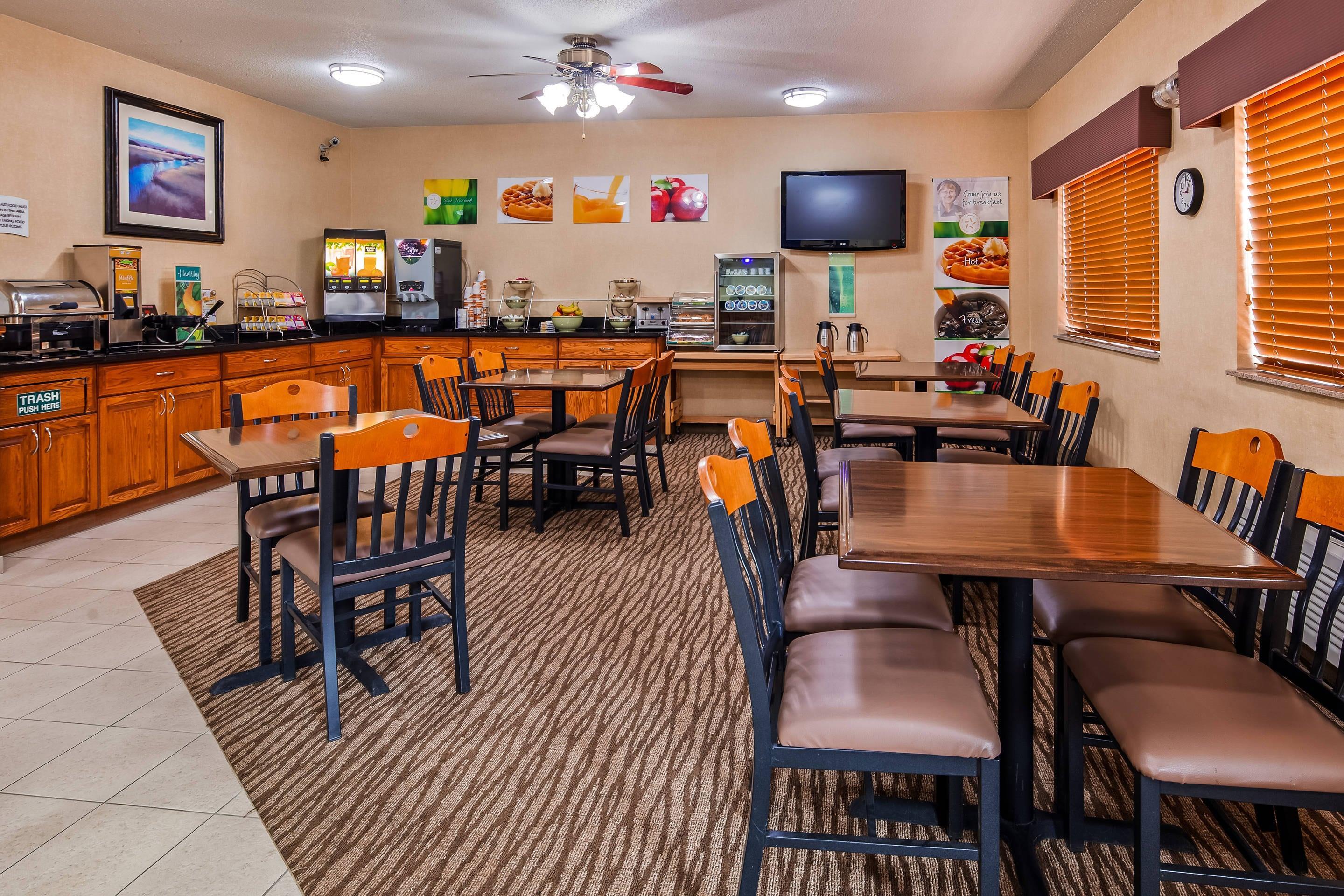 Spacious breakfast area