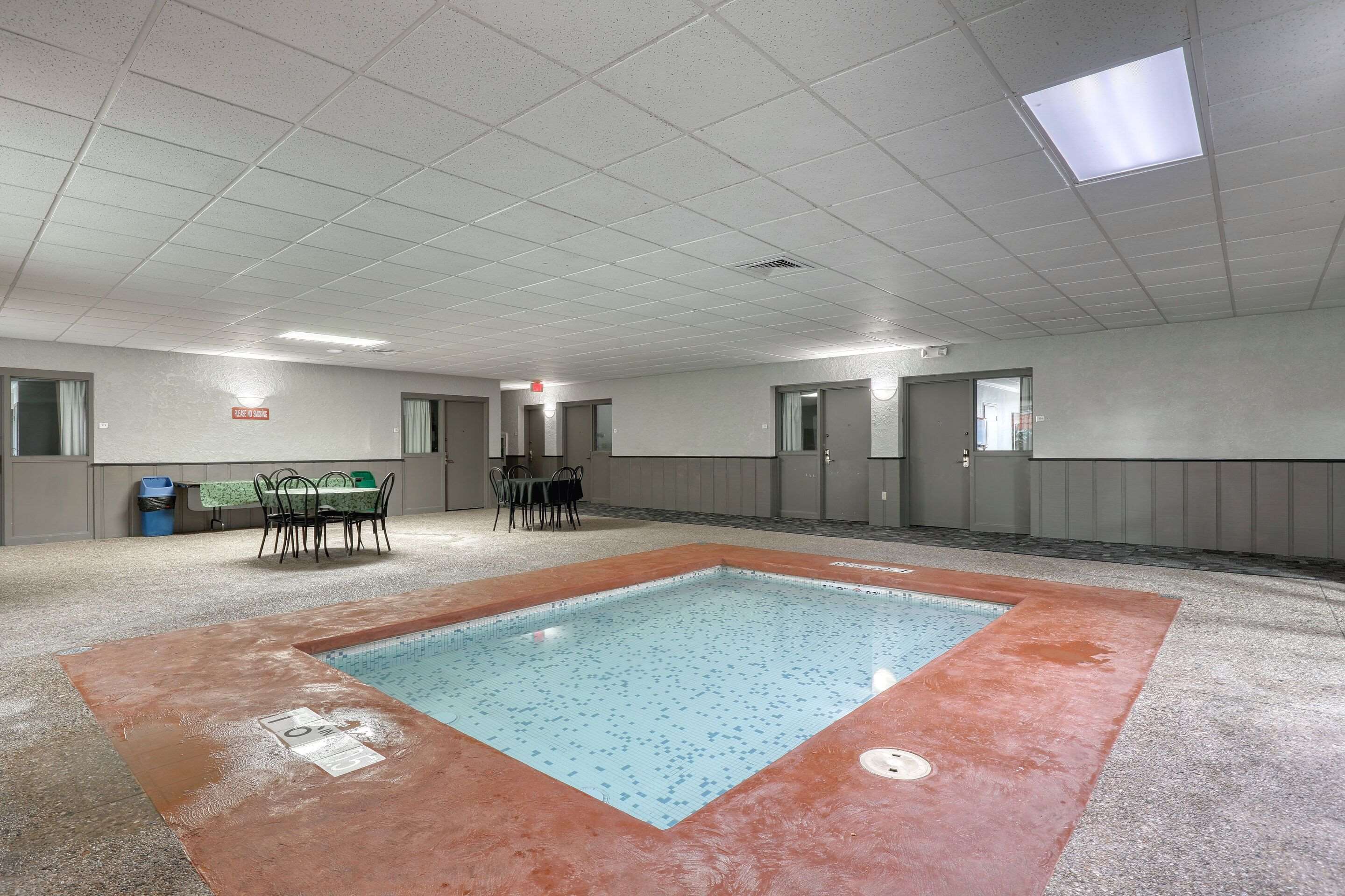 Indoor pool with hot tub