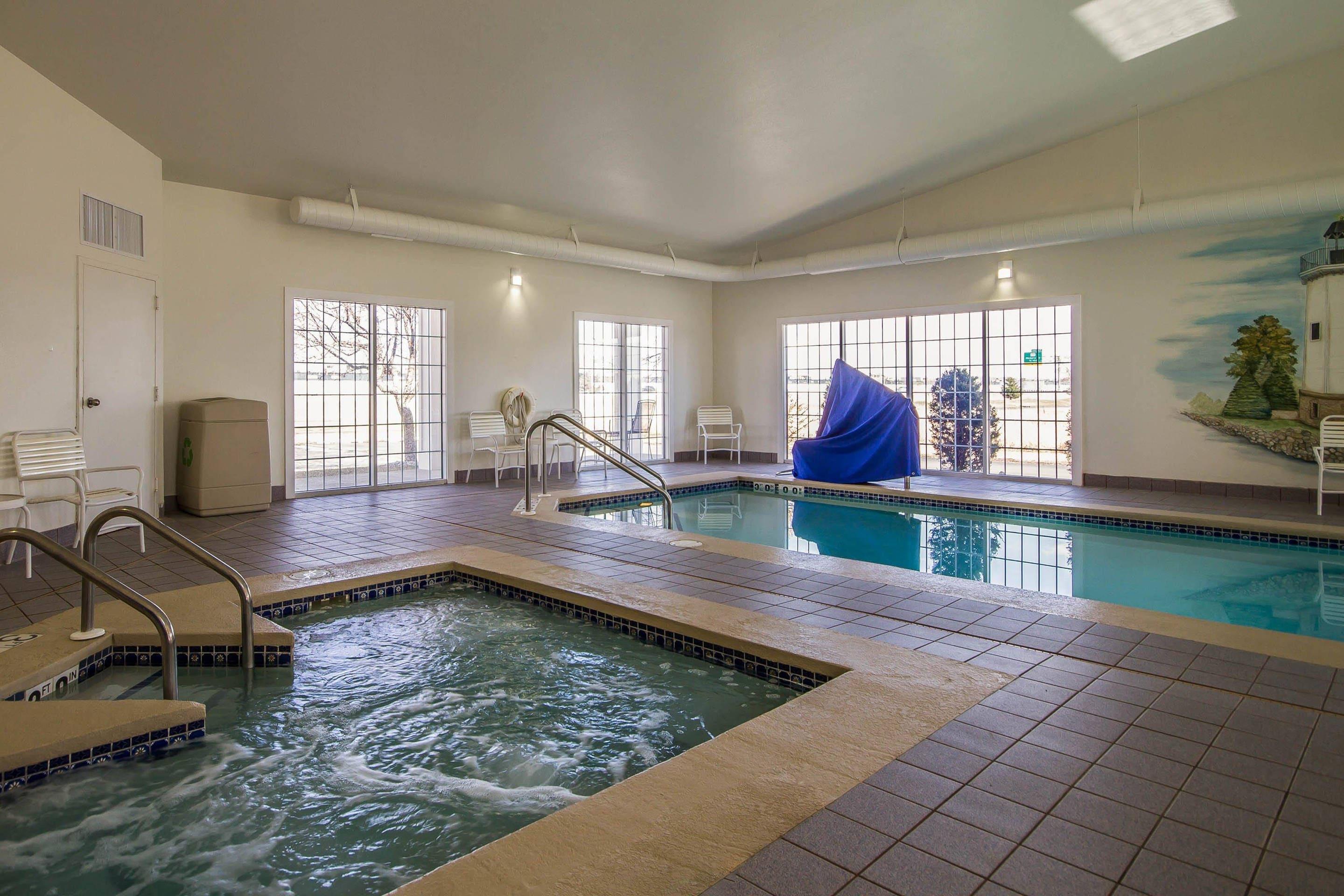 Indoor pool with hot tub